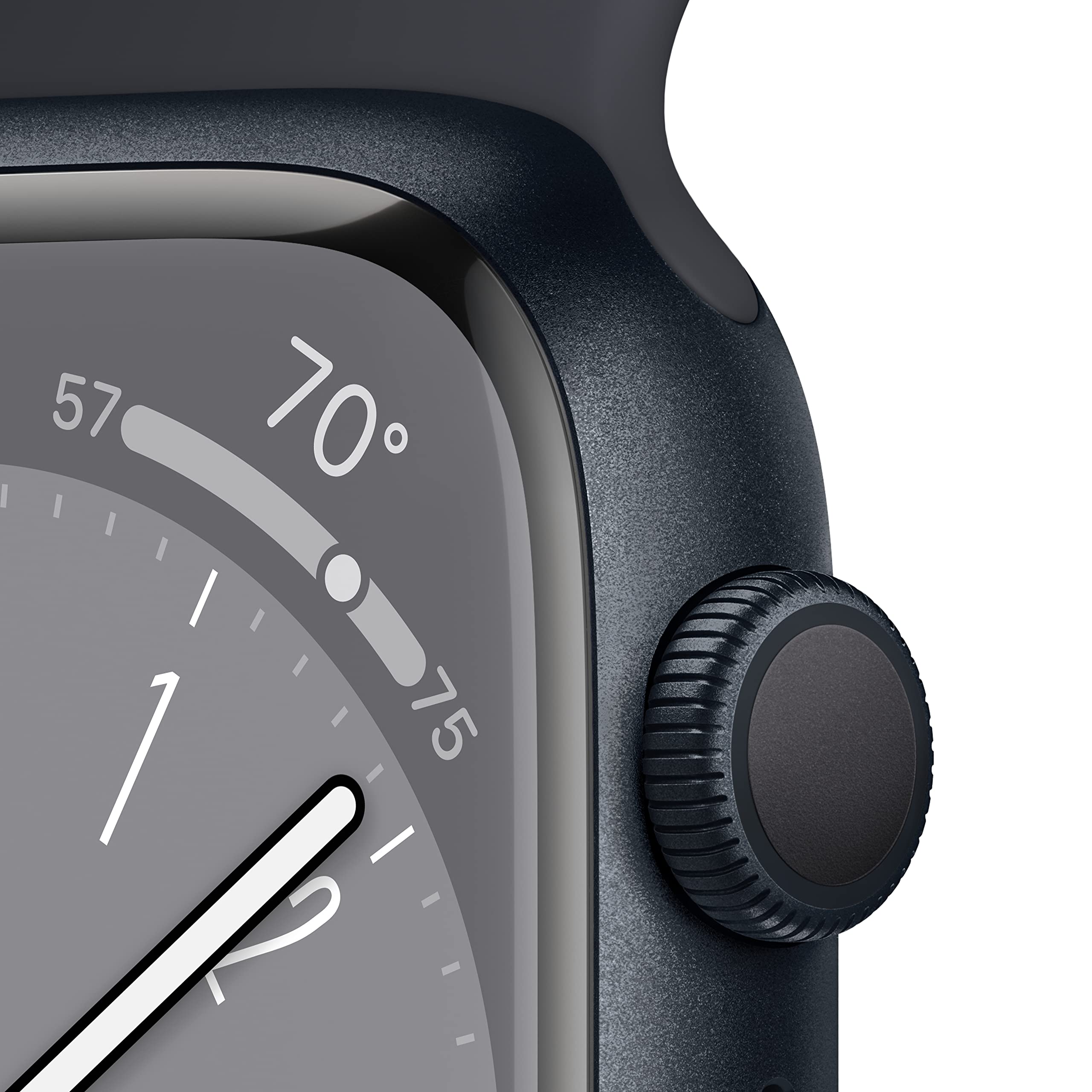 Apple Watch Series 8 (GPS, 45mm) Midnight Aluminum Case with Midnight Sport Band - Premium Renewed Smartwatch for Fitness Tracking, Heart Rate Monitoring & iPhone Compatibility | Perfect for Running, Swimming & Daily Activity Tracking