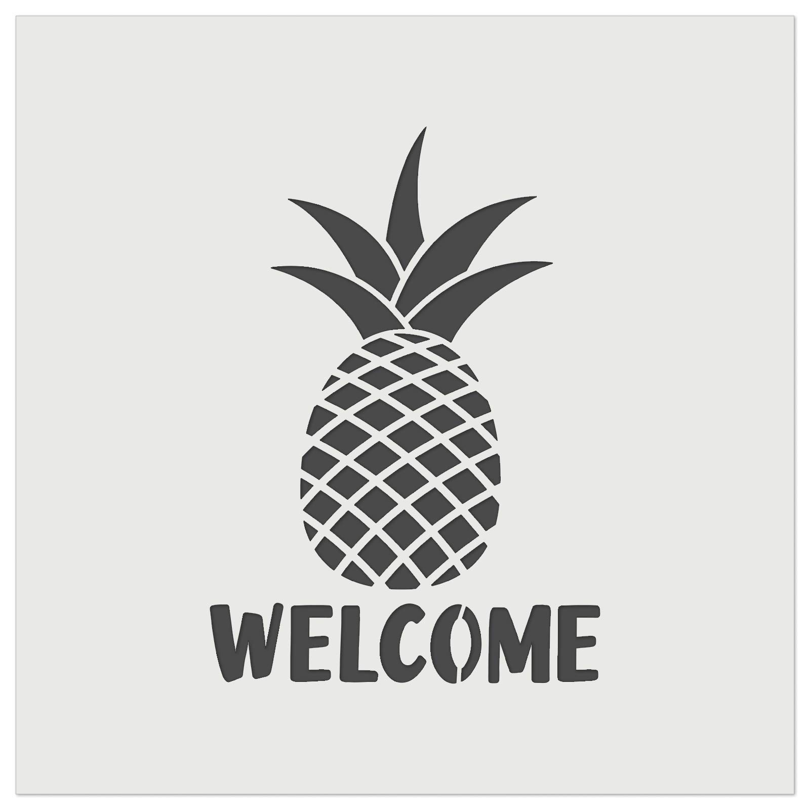 11.5 Inch Pineapple Fruit Welcome Wall Cookie DIY Craft Reusable Stencil - Perfect for Home Decor, Baking, and Party Decorations
