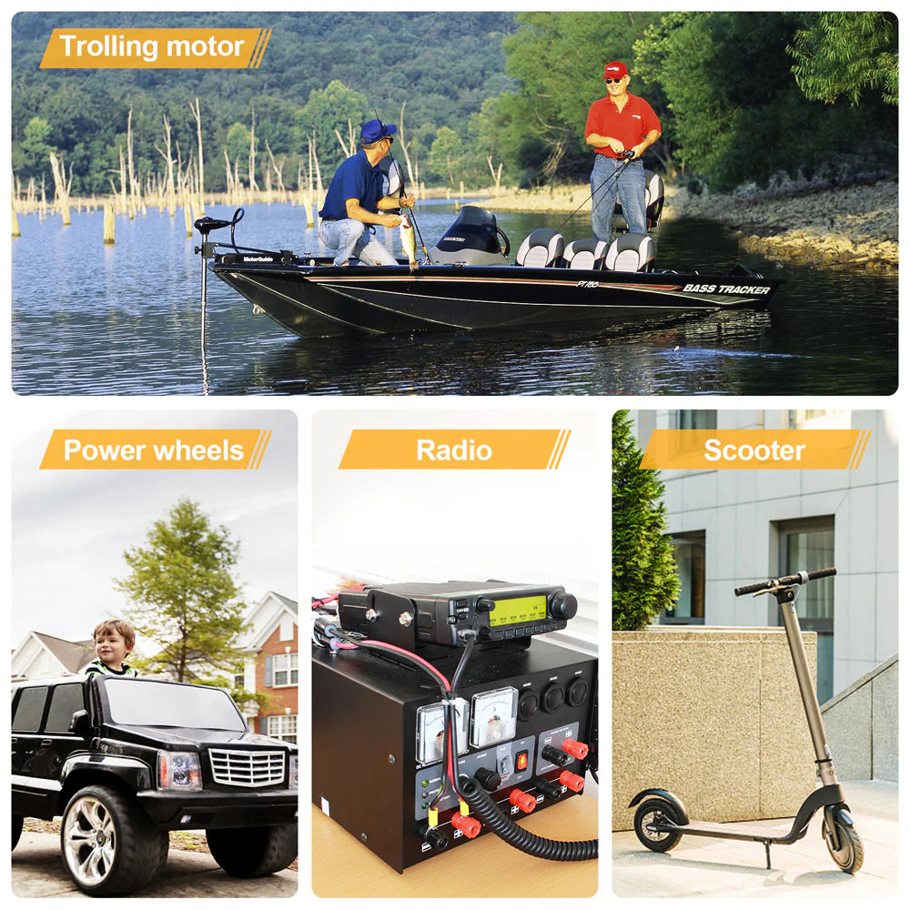 ECO WORTHY 12V 10Ah 30Ah LiFePO4 Lithium Iron Phosphate Battery - Rechargeable Deep Cycle Battery for Solar Power, RV, Marine, and Off-Grid Applications