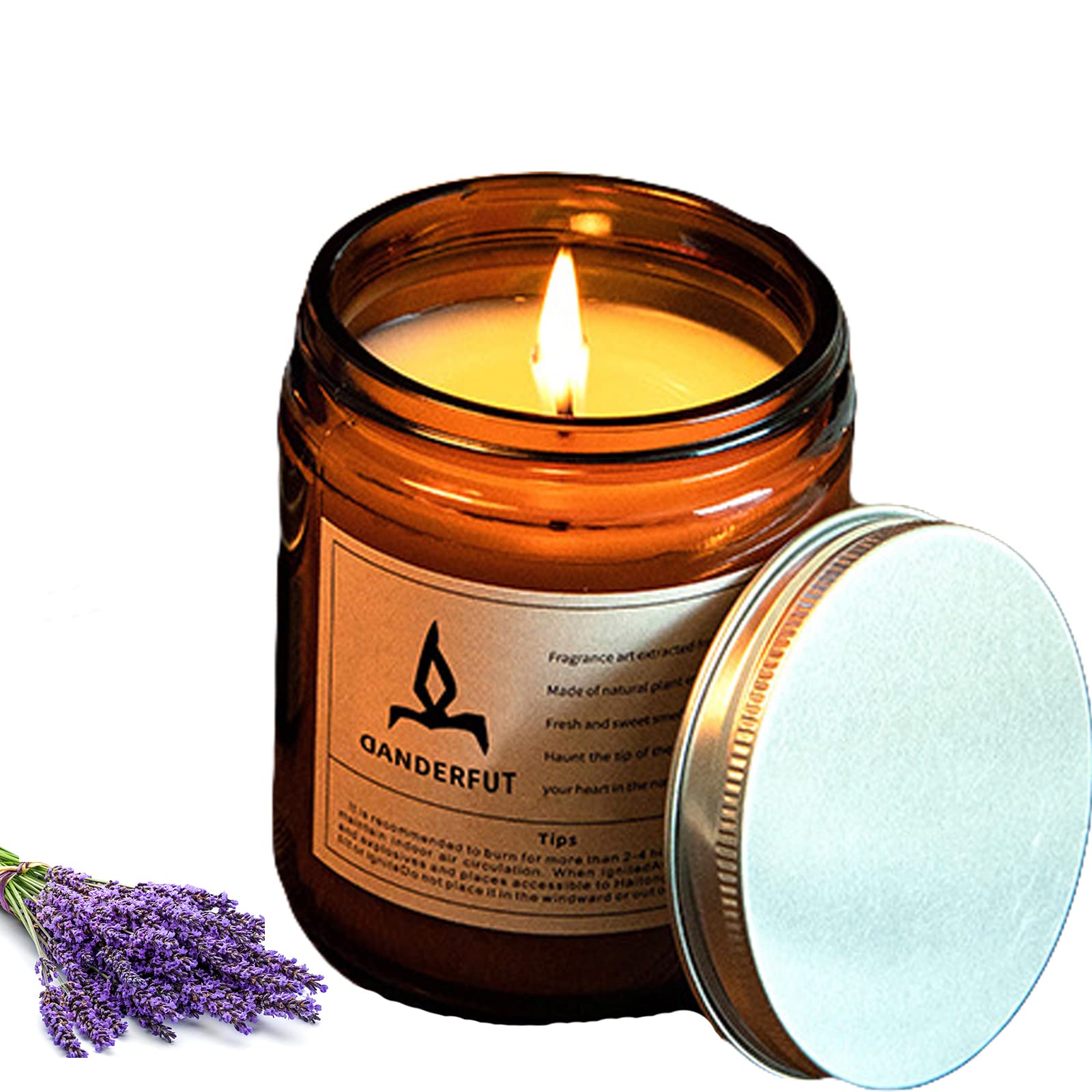 Lavender Scented Soy Candle for Home - Natural Aromatherapy Relaxation Gift, 1pc | Perfect for Bedroom, Bath & Meditation Spaces