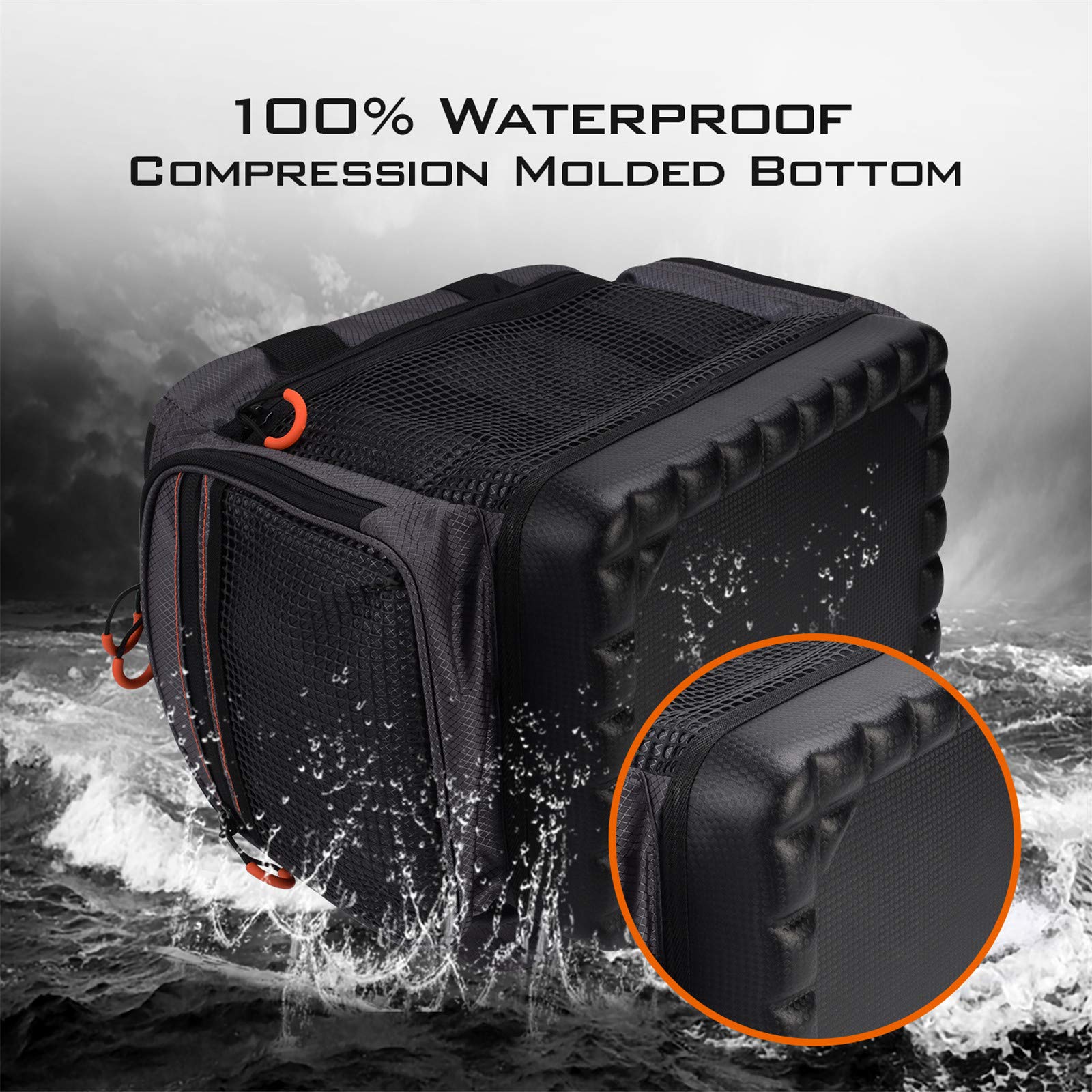 KastKing Waterproof Fishing Gear & Tackle Storage Bags - Saltwater Resistant Durable Tackle Organizer for Saltwater & Freshwater Fishing - Perfect for Boat, Kayak, and Shore Fishing Trips
