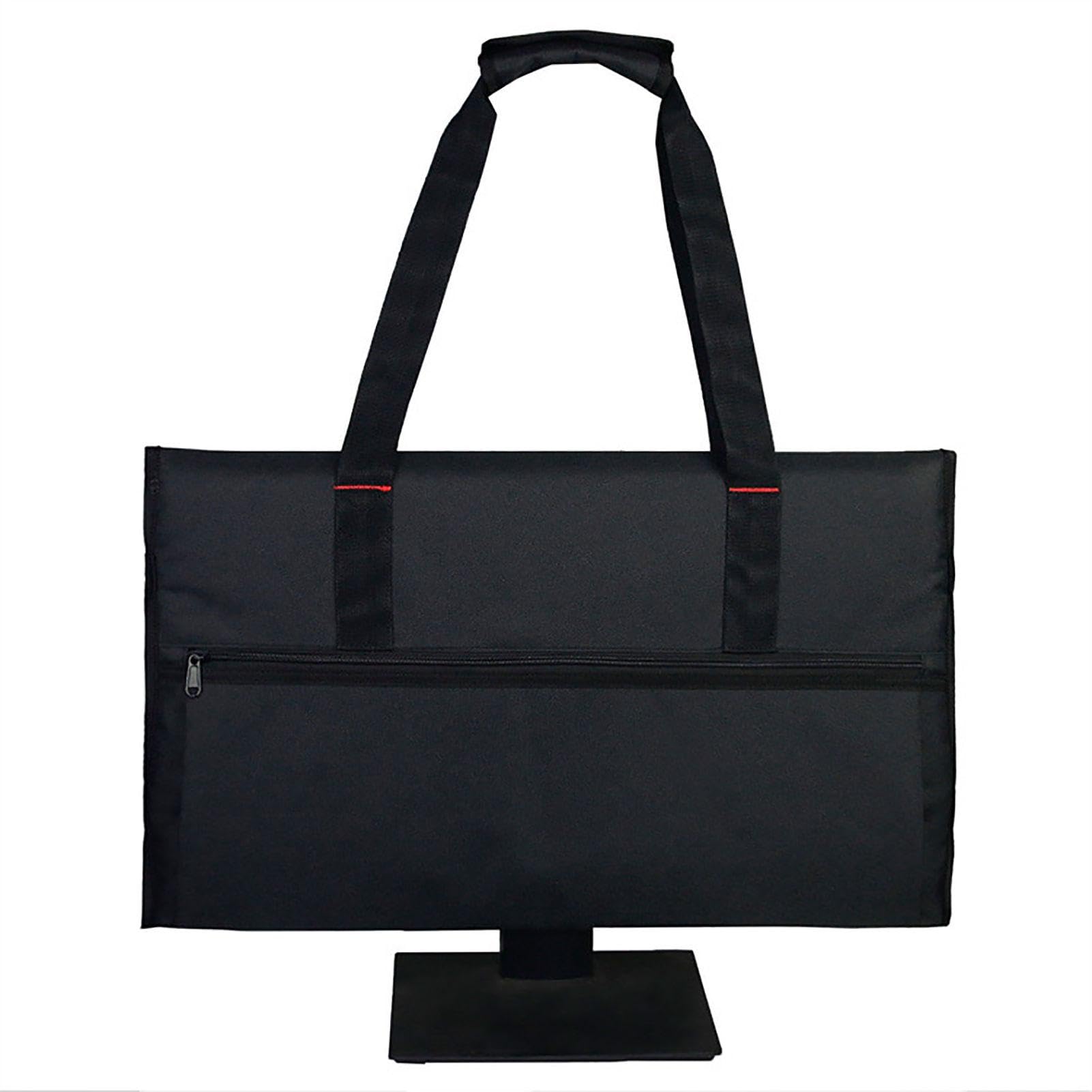 Waterproof Monitor Carrying Case for 20-24 Inch Desktop Screens - Adjustable Protective Tote Bag with Multiple Pockets | Durable Travel Storage Solution for Office, Home & Business Trips