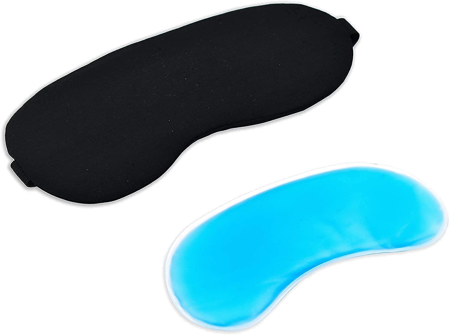 Cooling Gel Eye Mask for Dark Circles & Puffy Eyes Relief - Reusable & Stretchable Eye Patches with Soothing Gel for Dry, Tired Eyes - Perfect for Sleeping, Travel & Work Breaks (1 Pack)