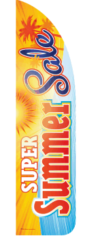 Feather Flag Banner for Sidewalk - Durable Outdoor Advertising Flag for Super Summer Sale (Flag Only) - Perfect for Retail Stores, Car Dealerships & Seasonal Promotions