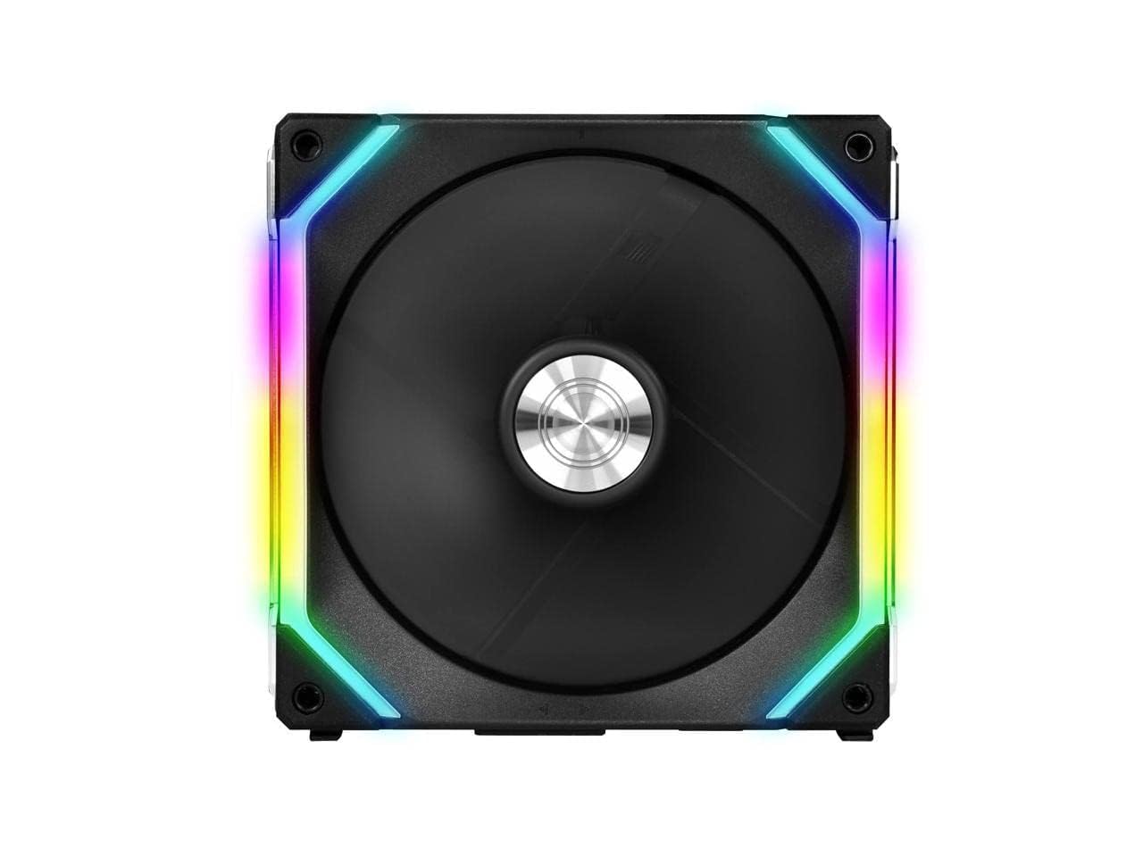 Lian Li UNI Fan SL140 RGB - 2 Pack 140mm Daisy-Chain ARGB PC Cooling Fans - Black | High Airflow for Gaming PC, Case Cooling & Custom RGB Builds