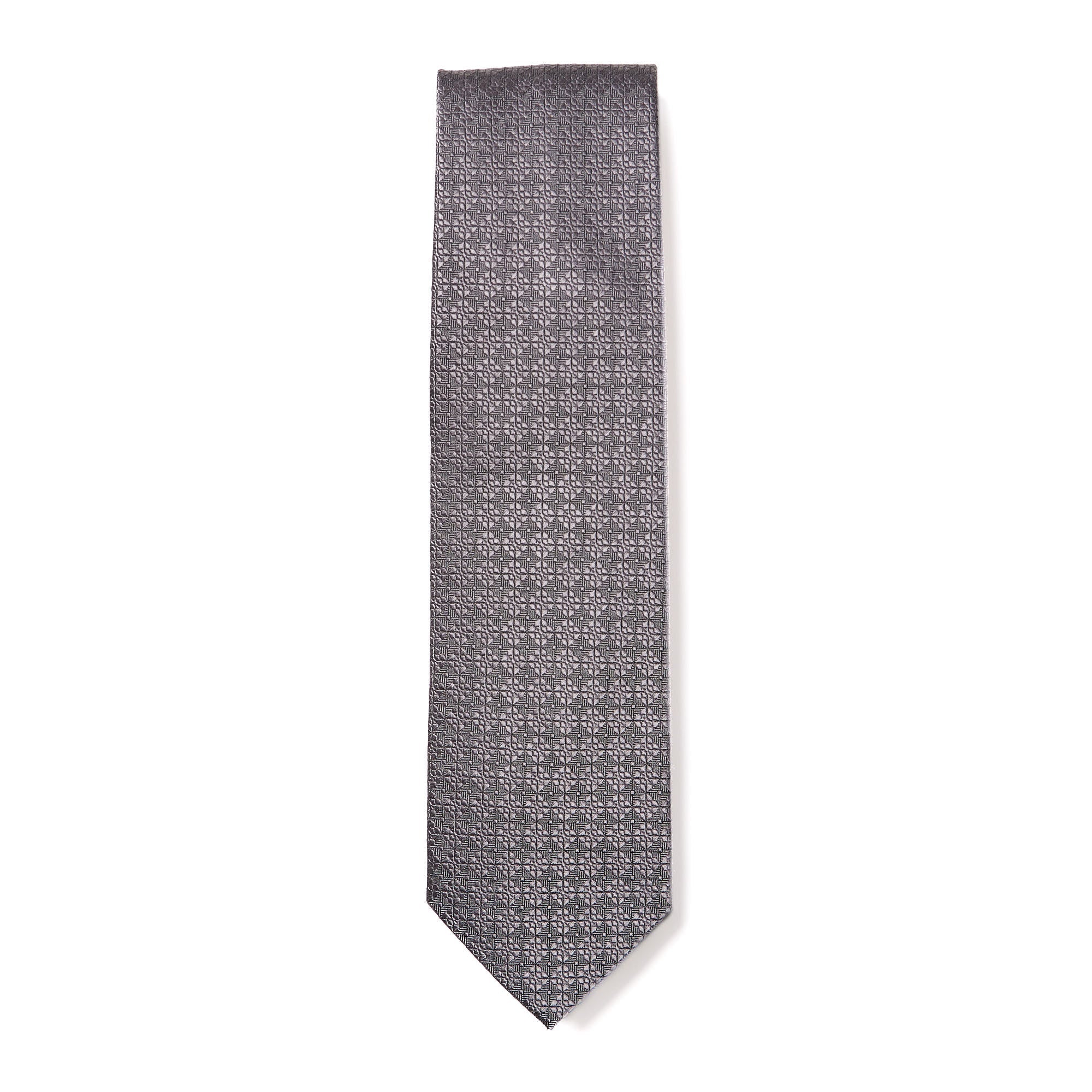 HENRY SARTORIAL X CANTINI Textured Woven Silk Tie for Men - Dark Grey | Premium Business Necktie for Office, Wedding & Formal Occasions