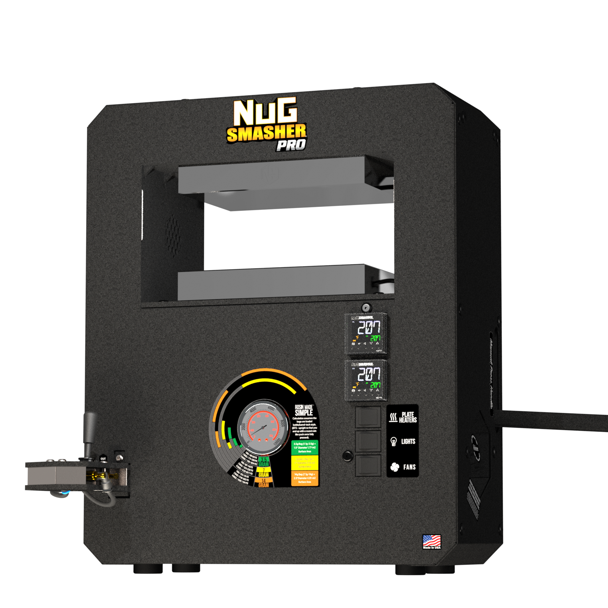 NugSmasher Pro 20 Ton Rosin Press Machine for Home & Commercial Use - Perfect for Extracting Essential Oils, Making Rosin, and DIY Concentrates