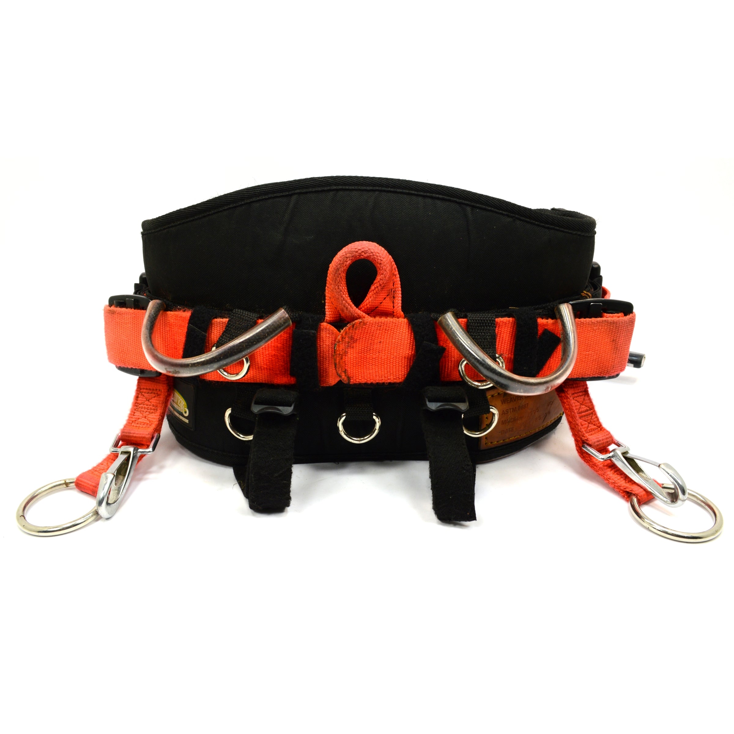 Premium Used WEAVER ARBORIST Leather Tree Climbing Saddle - Size Medium (Model 1095) | Professional Arborist Gear for Tree Climbing & Work Positioning