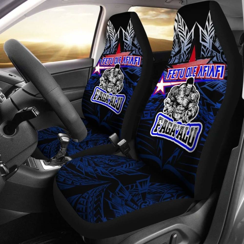 Premium American Samoa Polynesian Car Seat Covers - Fetu Ole Afiafi Design (Model 105905) | Durable & Stylish Protection for Cars, Trucks & SUVs | Perfect for Travel, Commuting & Tropical-Themed Vehicles