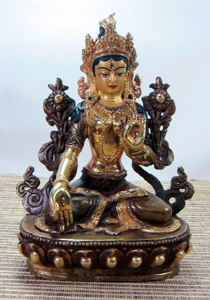 6 Inch White Tara Statue - Handcrafted Buddhist Goddess Sculpture for Home Altar, Meditation & Spiritual Decor | Perfect for Yoga Studios, Gifts & Feng Shui