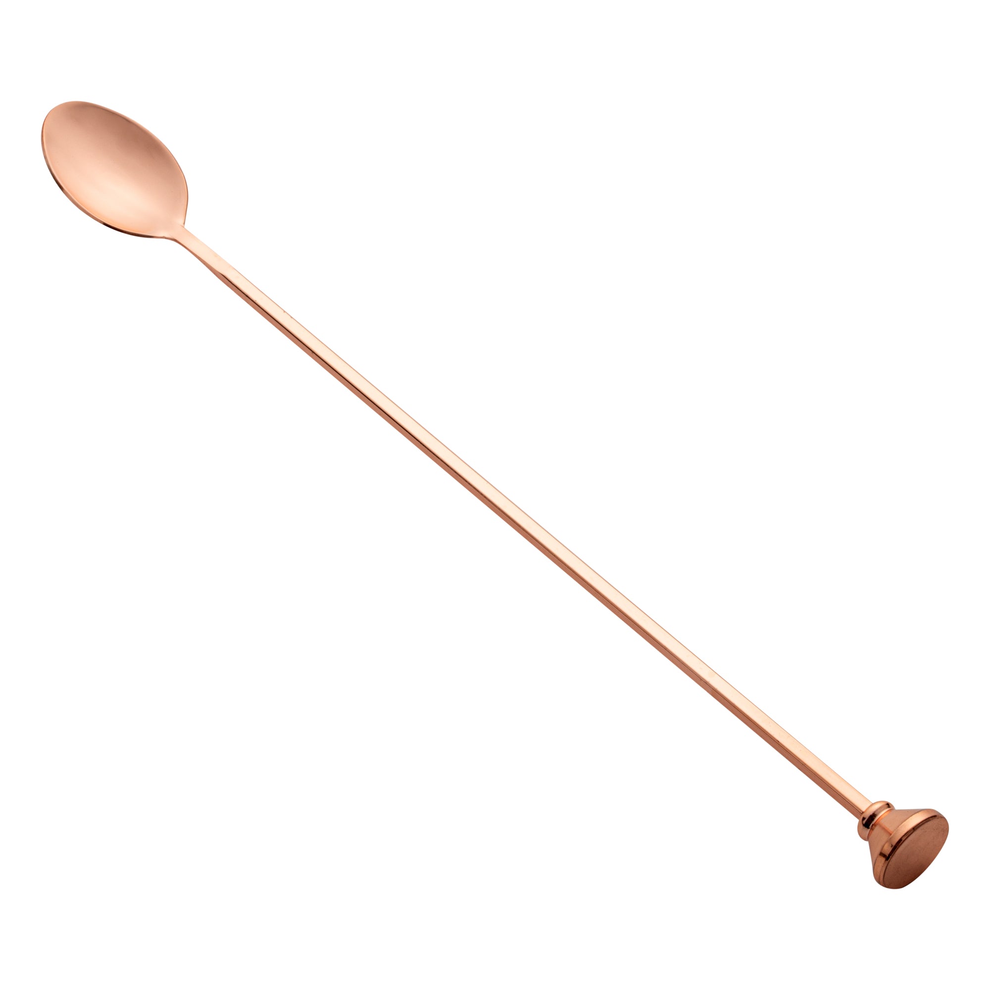 Premium Copper Plated Stainless Steel Muddler Bar Spoon - 12 Inch Cocktail Mixing Tool for Mojito, Old Fashioned & Mint Julep - 1 Count Box (12