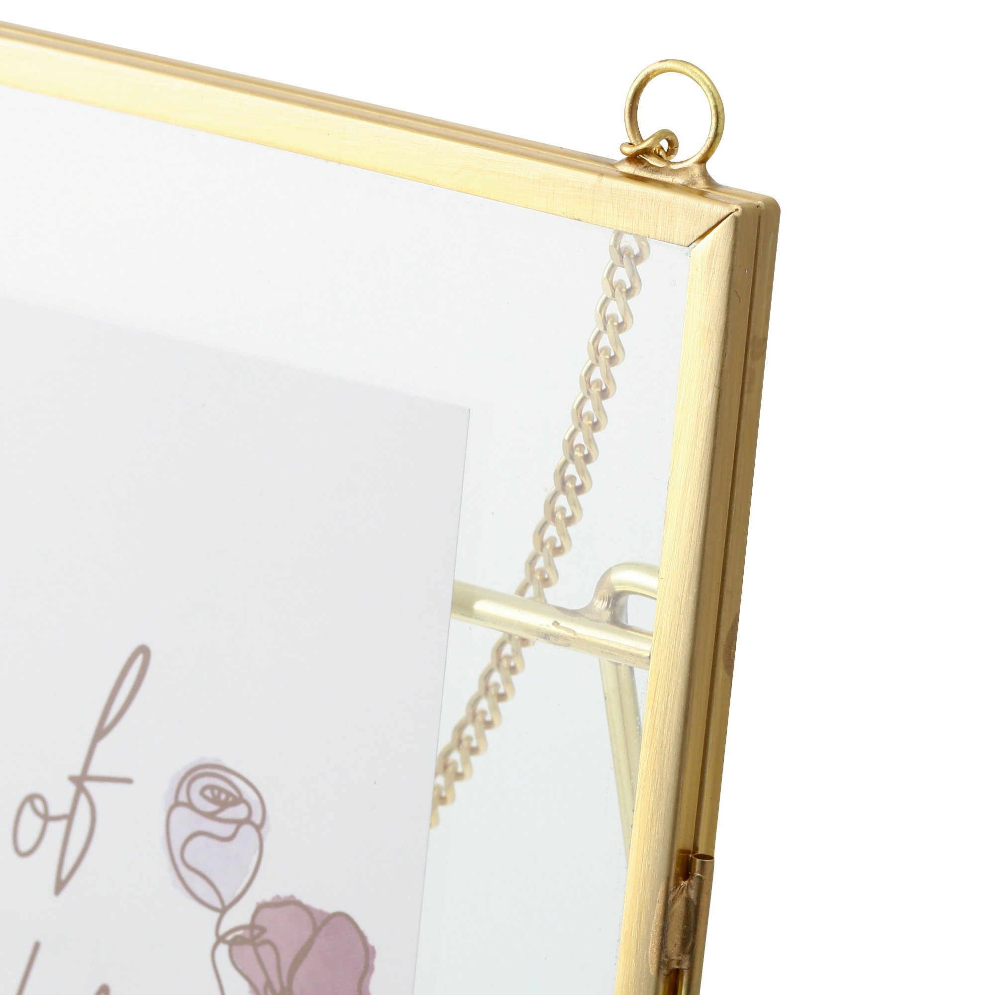 Premium Gold Metal Glass Frame - Elegant & Durable Picture Frame for Home Decor, Office, or Gift Giving