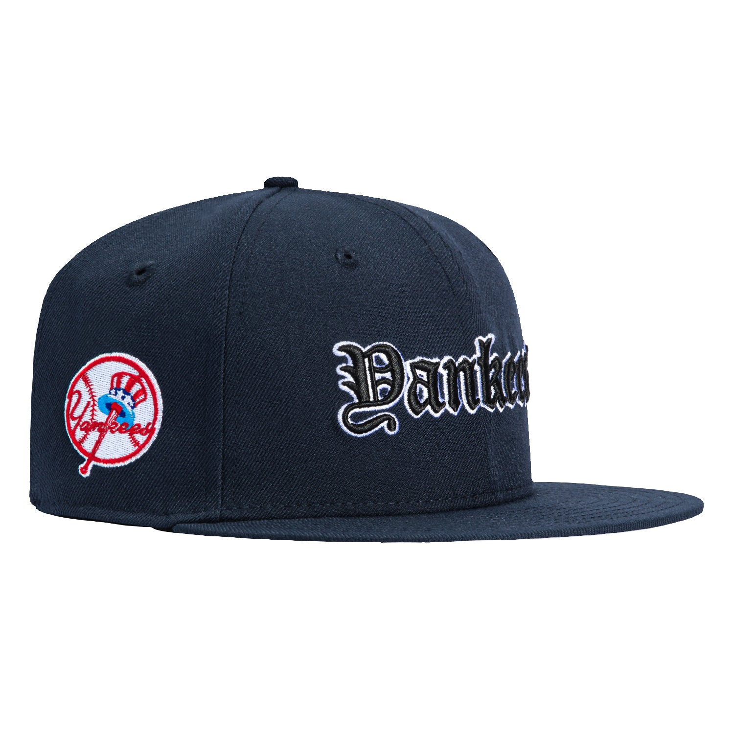 New Era 59Fifty New York Yankees Embroidered Logo Snapback Hat - Navy Blue Baseball Cap for Men, Women - Perfect for Games, Streetwear & Fan Collections