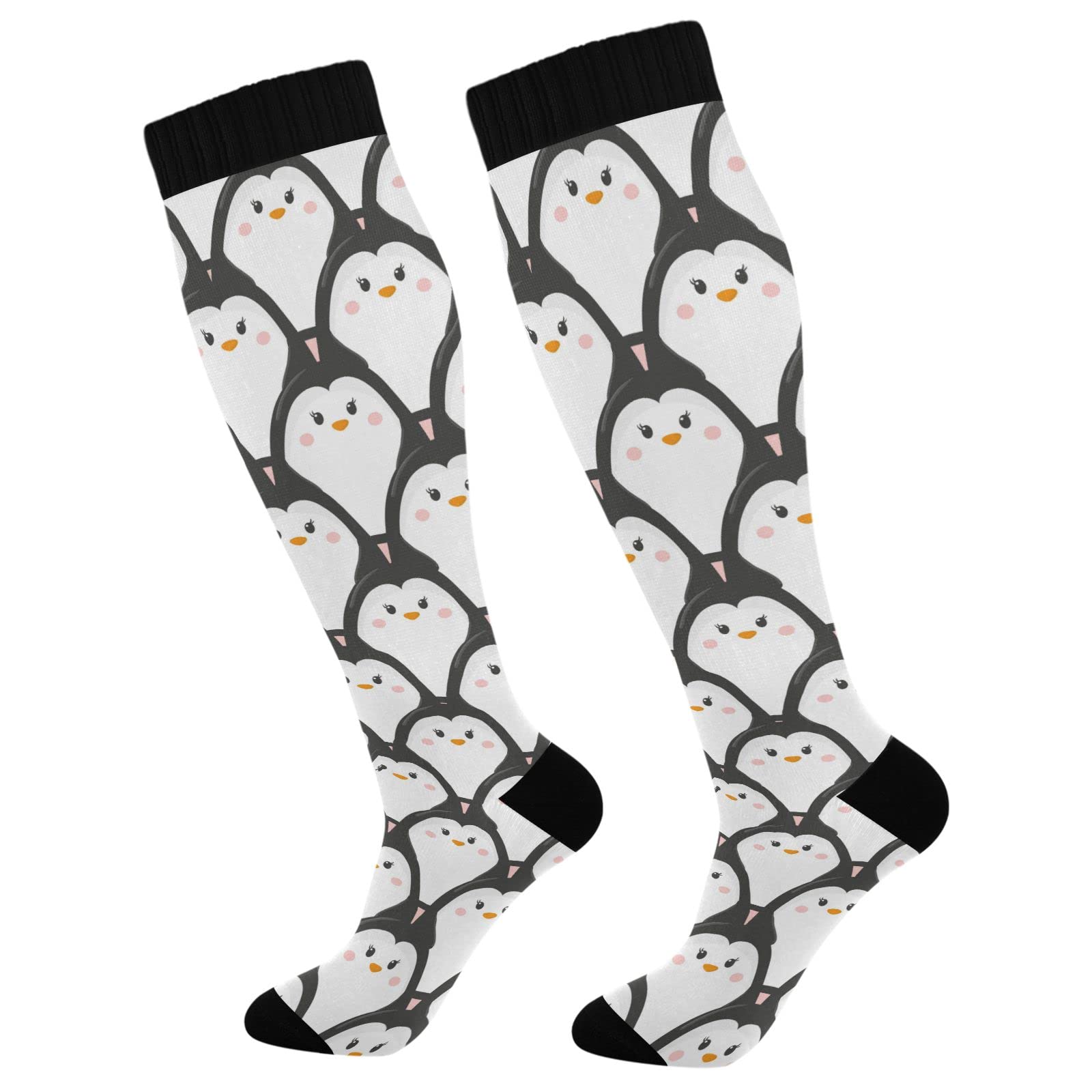 Wusikd Black Cats Compression Socks for Women & Men - Athletic Running Socks with Cute Design - Improves Blood Circulation - Perfect for Running, Travel & Work
