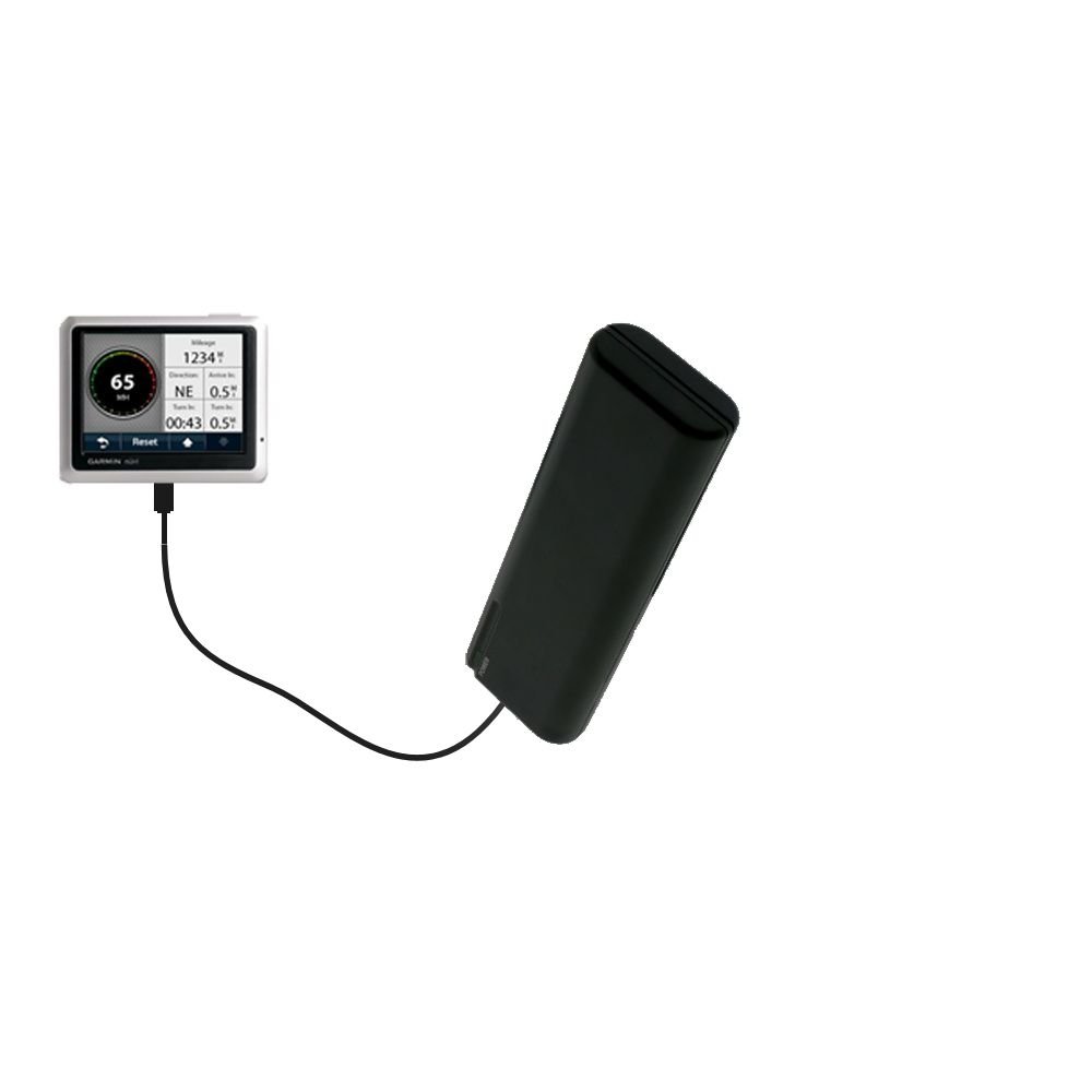 Gomadic Portable AA Battery Charger with TipExchange Technology - Emergency Power Extender for Garmin Nuvi 1250 GPS | Perfect for Road Trips, Hiking & Outdoor Adventures