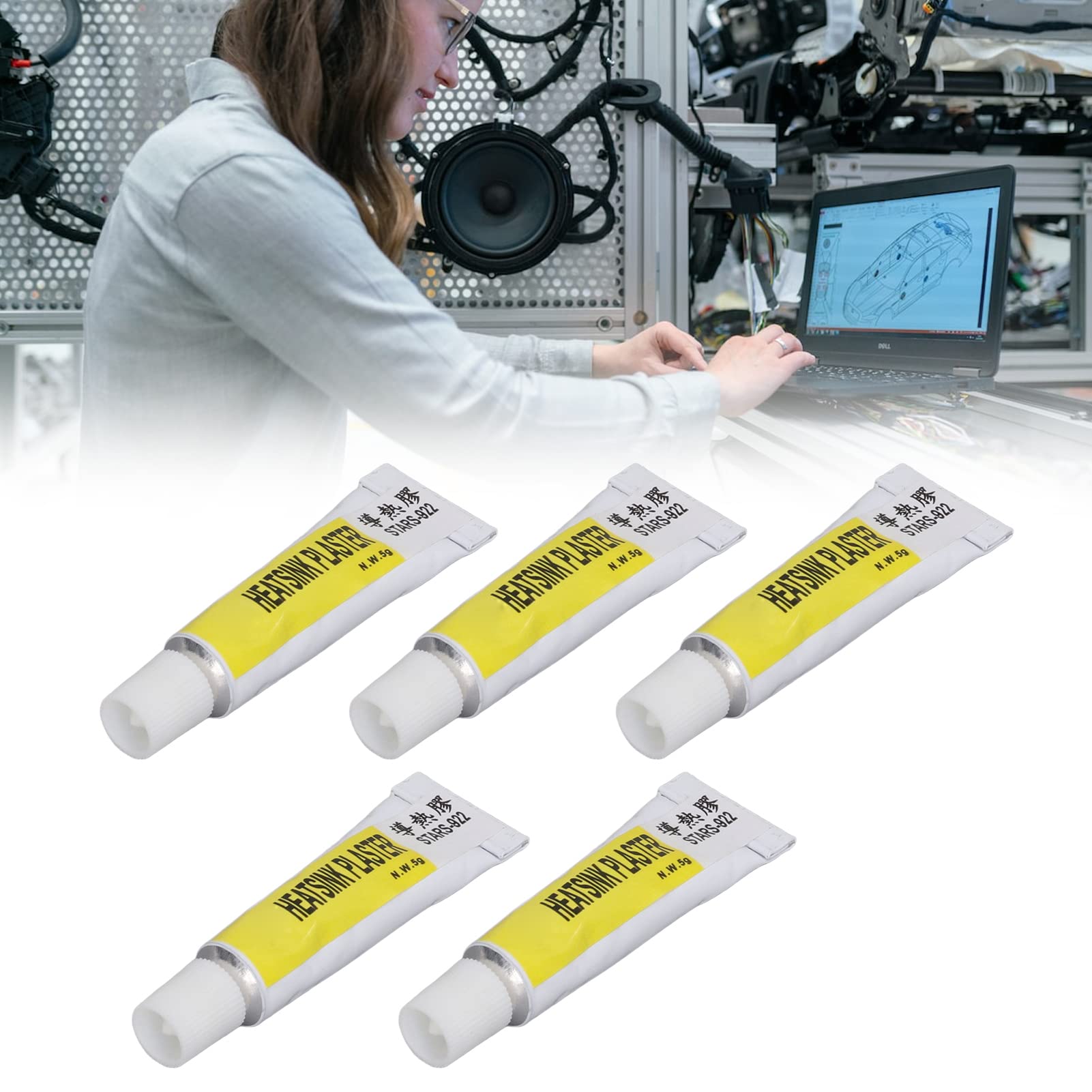 5PCS High-Performance CPU Thermal Paste - 300℃ Heat Resistant, Insulated Thermal Silicone Grease for 3D Printers, PCs & Laptops - Strong Adhesion & Bonding Thermal Compound for Efficient Heat Dissipation - Perfect for Gaming Rigs, Overclocking & Electronics Cooling