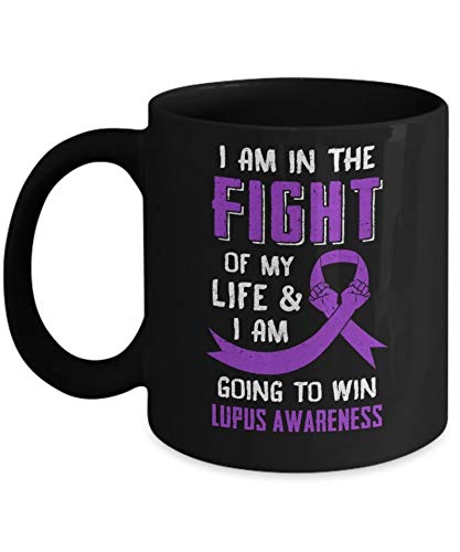 Fight Lupus Awareness Coffee Mug 11oz - Inspirational Warrior Cup for Lupus Support - Perfect for Office, Home & Fundraising Events