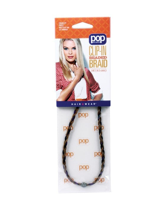 Clip In Beaded Braid Hair Extensions | Boho Braided Hairpiece for Women | Perfect for Festivals, Parties & Everyday Wear