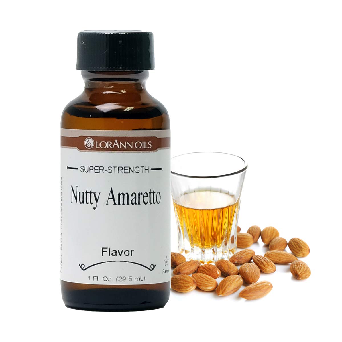 LorAnn Oil-Soluble Chocolate Flavoring - Nutty Amaretto Oil for Baking, Candy Making & DIY Treats - 1 oz Bottle - Perfect for Chocolates, Frostings & Dessert Recipes