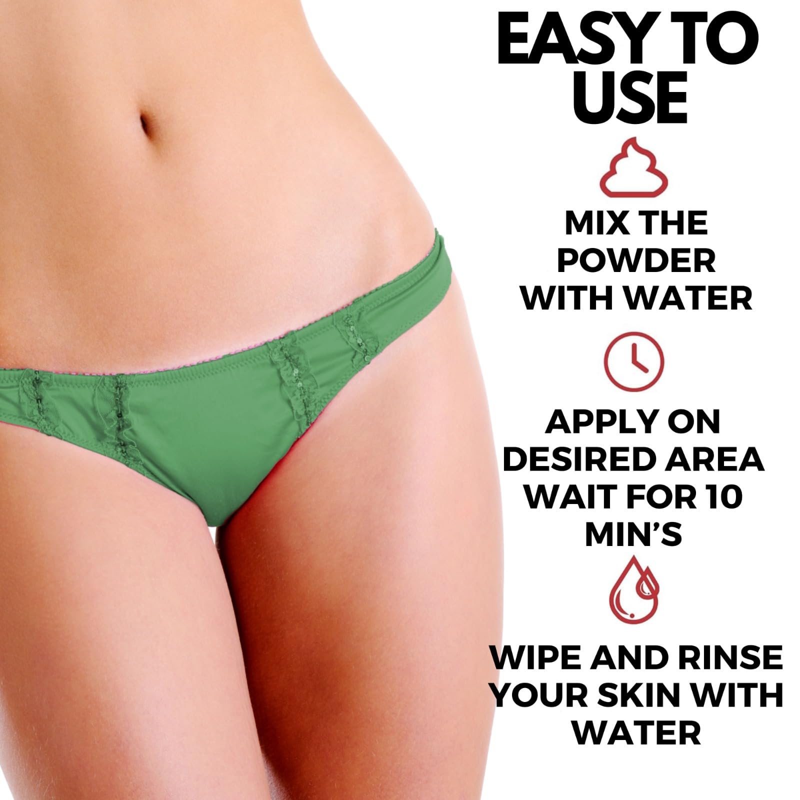 Samisha Painless Herbal Wax Powder for Hair Removal – All Skin Types, Bikini, Legs, Underarms & Intimate Areas | Quick 5-Minute Hair Removal Solution | Perfect for At-Home Waxing & Salon Use