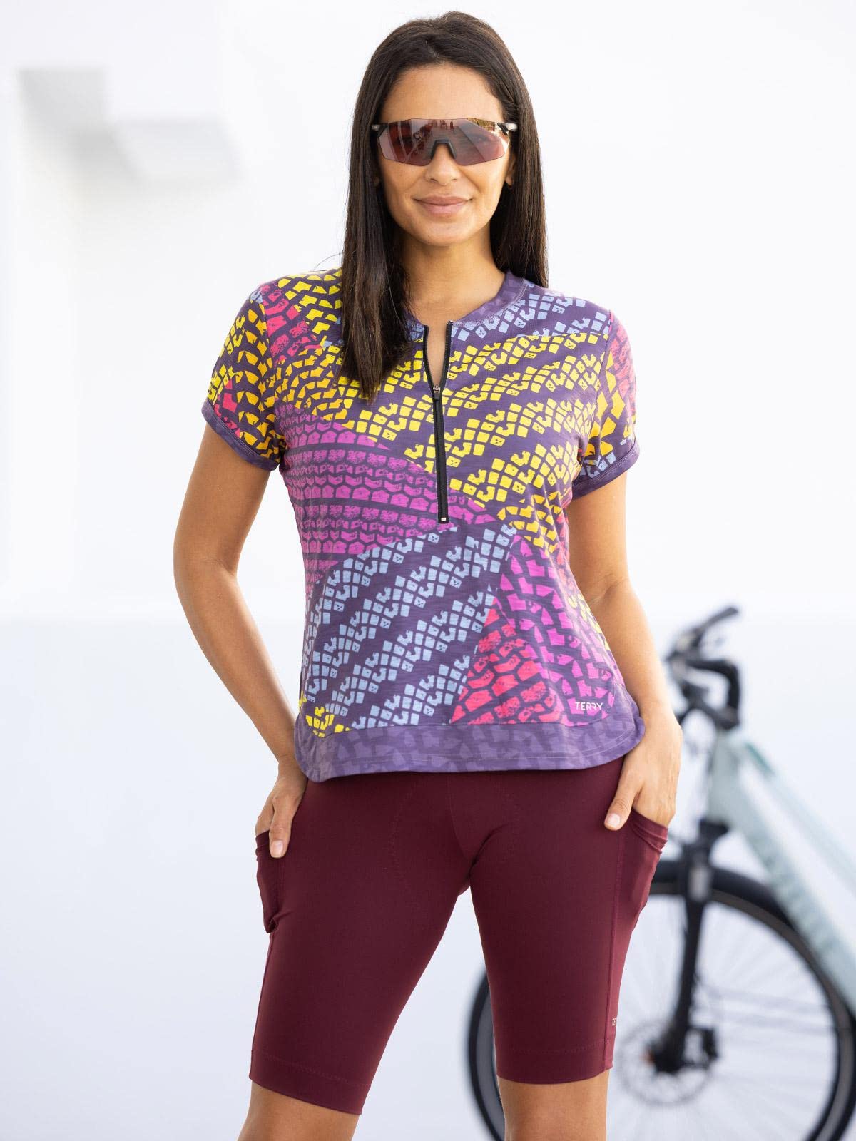 Women's Terry Bike Shorts with Padding - 11 Inch Long Compression Cycling Shorts UPF 50+ for Touring & Wayfarer | Perfect for Road Biking, Spinning Classes & Outdoor Adventures