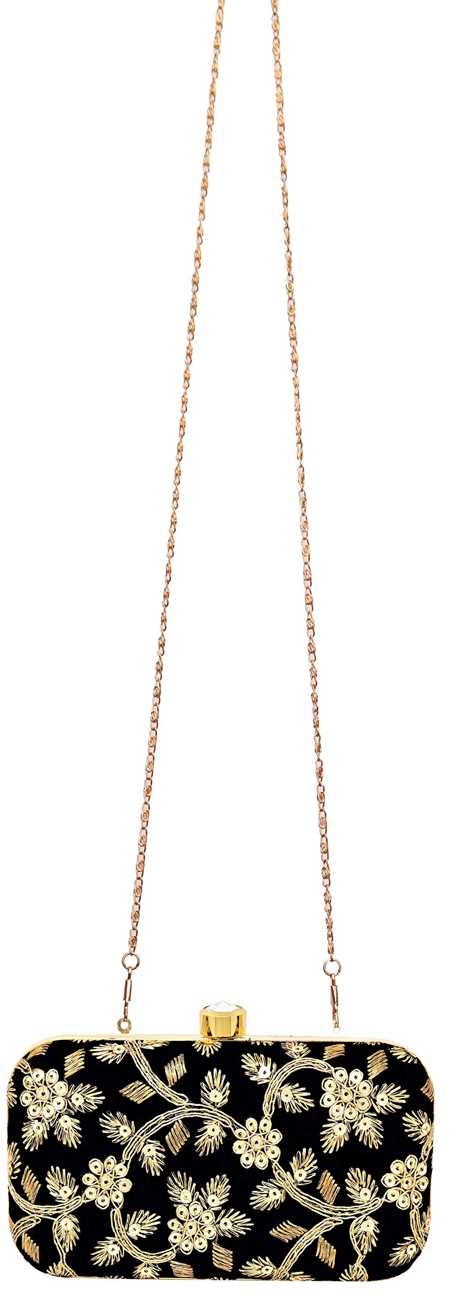 AILTINO Women's Elegant Box Clutch Purse with Detachable Sling Chain - Perfect for Evening Parties, Weddings & Special Occasions