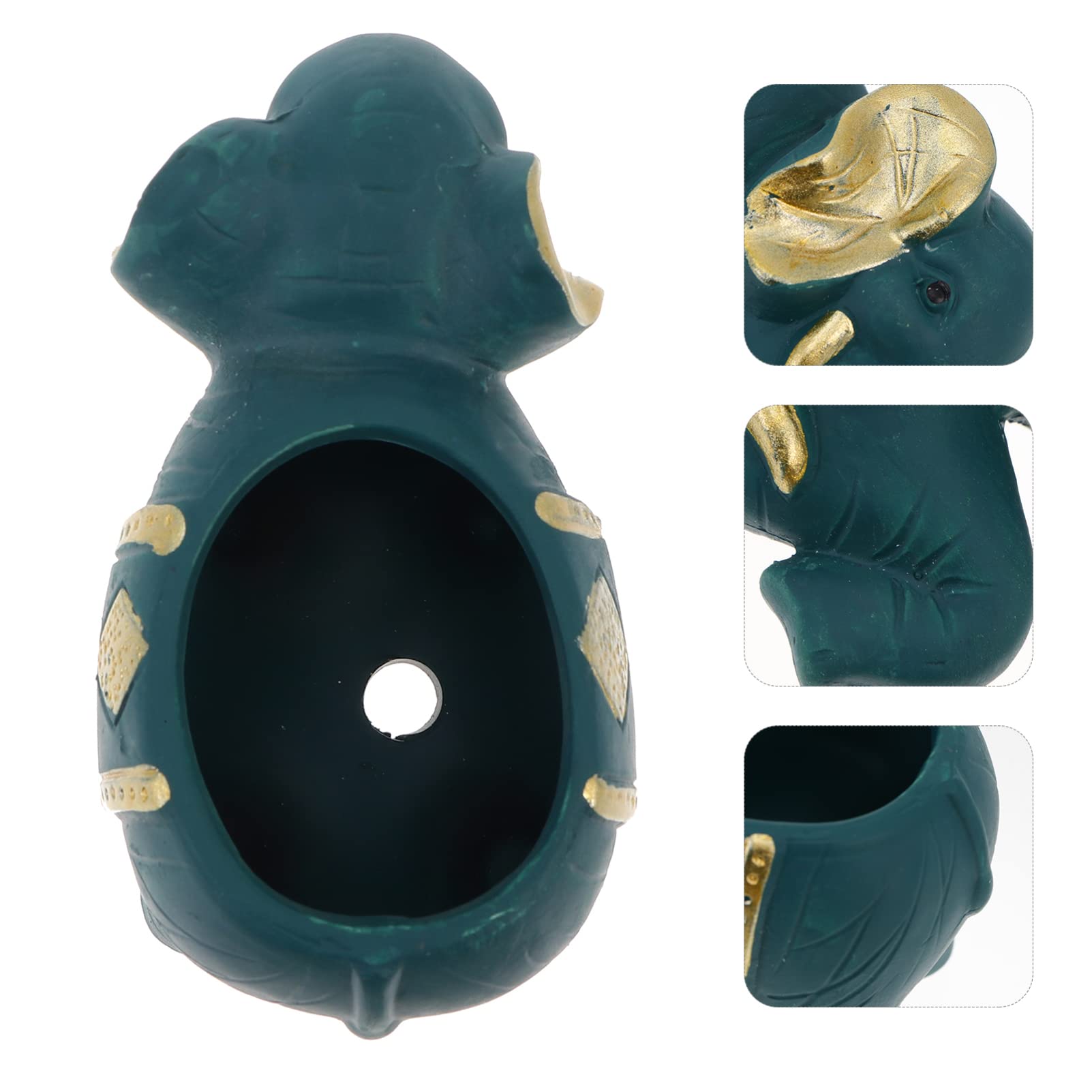 Angoily 1pc Elephant Flower Pot - Decorative Porcelain Planter for Bonsai, Succulents, Mini Plants | Ceramic Animal Planter Container for Home, Office, Garden Decor