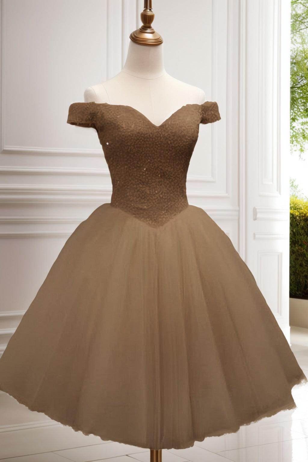 Elegant Princess Knee-Length Tulle Homecoming Dress CS0523 | Formal Dance, Prom, Sweet 16 Party | Plus Size & Teen Girls Ball Gown