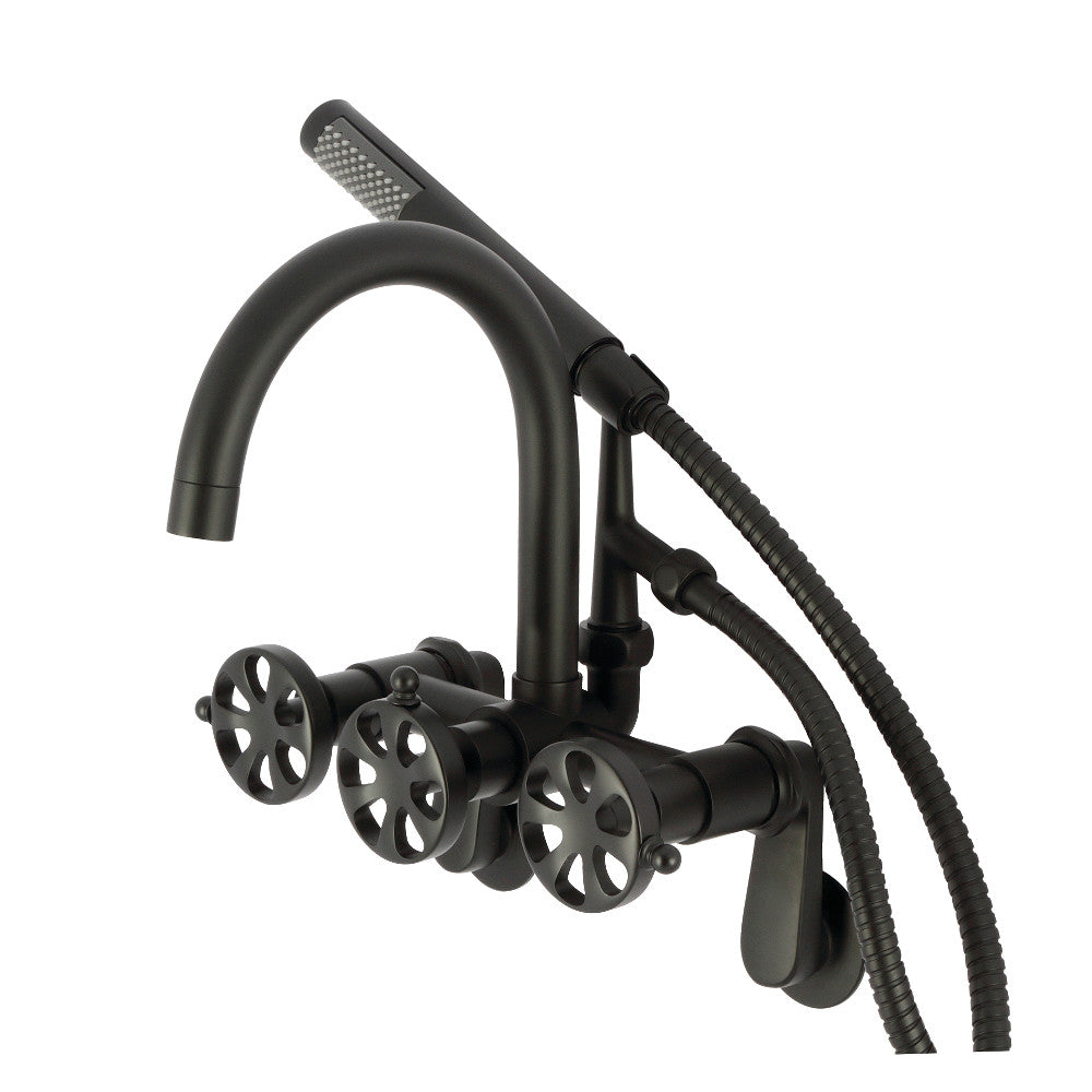 Kingston Brass AE8150RX Belknap 7 Inch Adjustable Wall Mount Clawfoot Tub Faucet - Vintage Style Bathroom Fixture for Classic & Modern Bathrooms