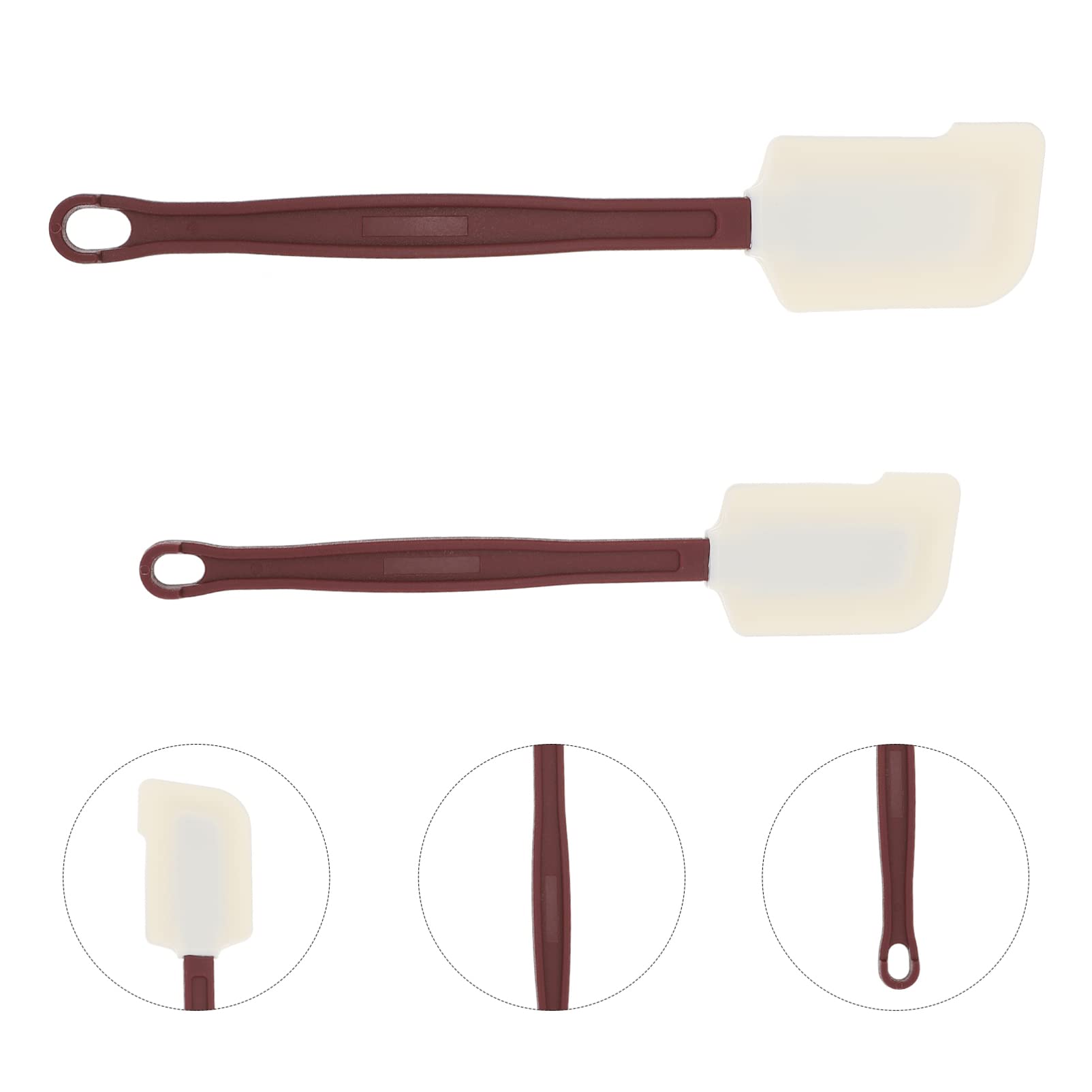 Hemoton 2-Pack Silicone Spatula Set - Flexible Rubber Scrapers for Baking, Cooking & Cake Decorating - Non-Stick Kitchen Utensil for Mixing, Spreading Buttercream & Smoothing Frosting - Perfect for Home Bakers & Professional Chefs
