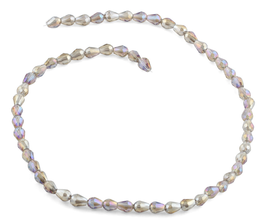 5x7mm Clear Drop Faceted Crystal Beads for Jewelry Making - DIY Necklace, Bracelet & Earring Supplies - Wedding, Party & Gift Craft Accessories