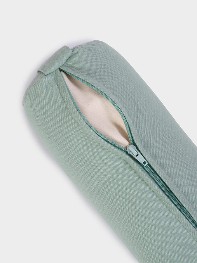 Organic Buckwheat Mini Yoga Bolster - Support for Meditation, Prenatal & Restorative Yoga - Perfect for Home & Studio Use