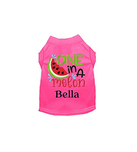 One in a Melon Summer Dog Shirt - Personalized Cute Dog Clothes for Summer - Perfect for Beach, Pool Parties & Outdoor Adventures