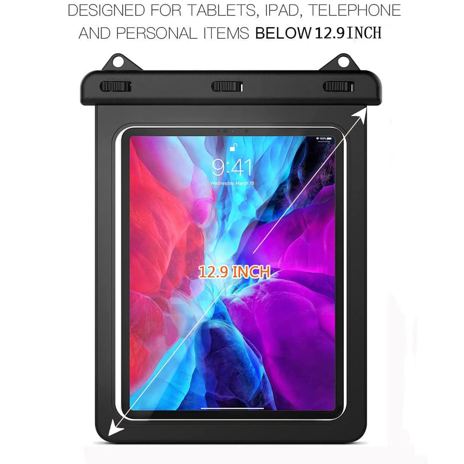 Waterproof iPad Case Universal Dry Bag Pouch for iPad Pro 12.9