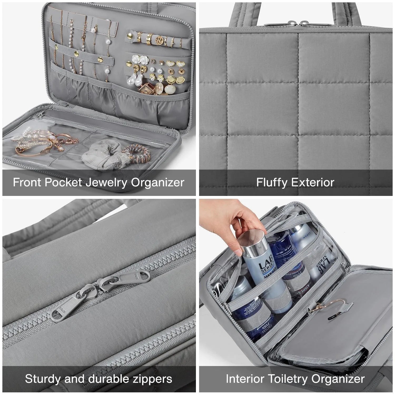 SpaceSaver Toiletry Bag - Waterproof Hanging Travel Cosmetic Organizer for Men & Women - Perfect for Camping, Gym, Business Trips & Vacation