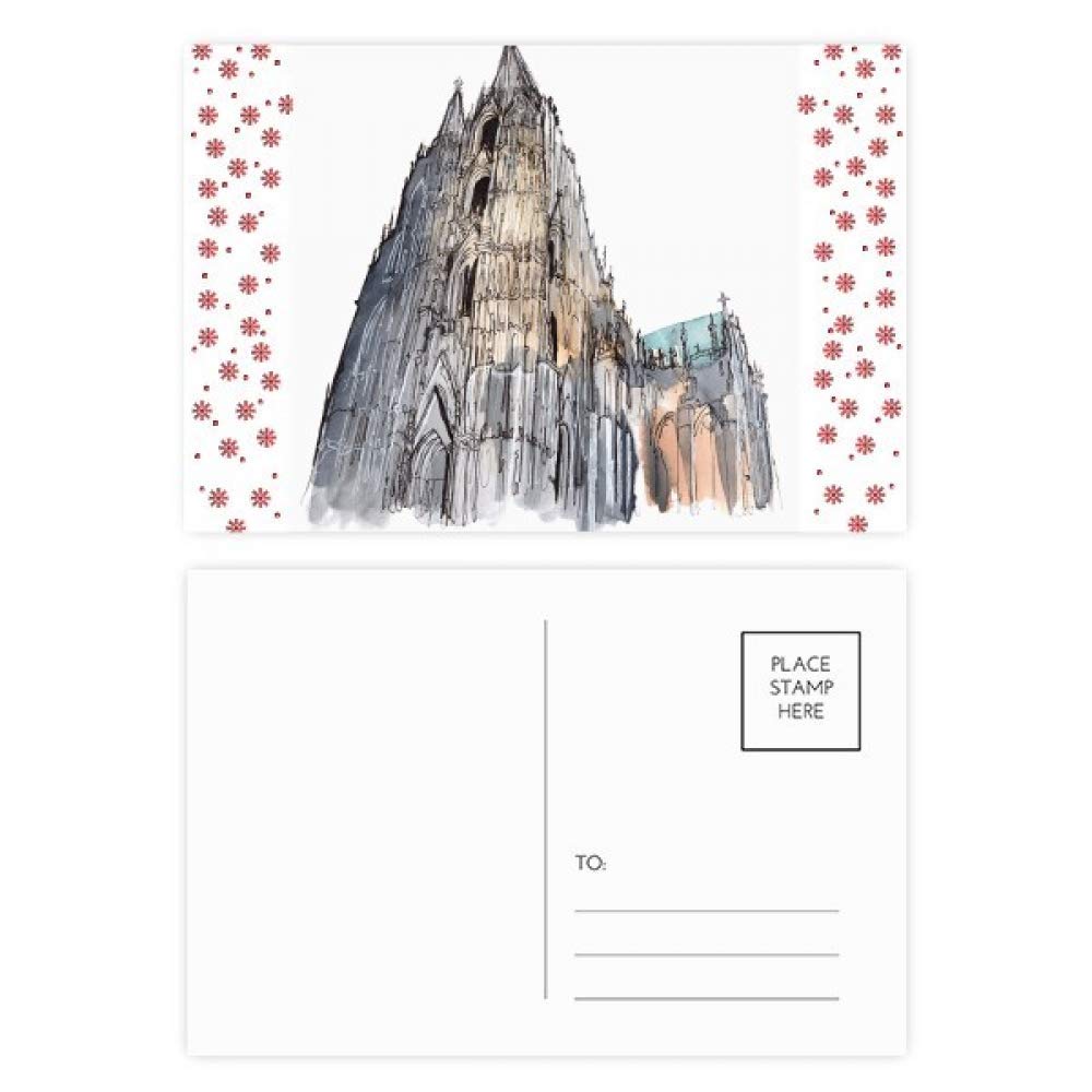 Germany Cologne Cathedral Christmas Flower Celebration Postcard - Festive Holiday Greeting Card for Mailing & Blessings | Perfect for Christmas Cards, Holiday Wishes & Seasonal Decorations