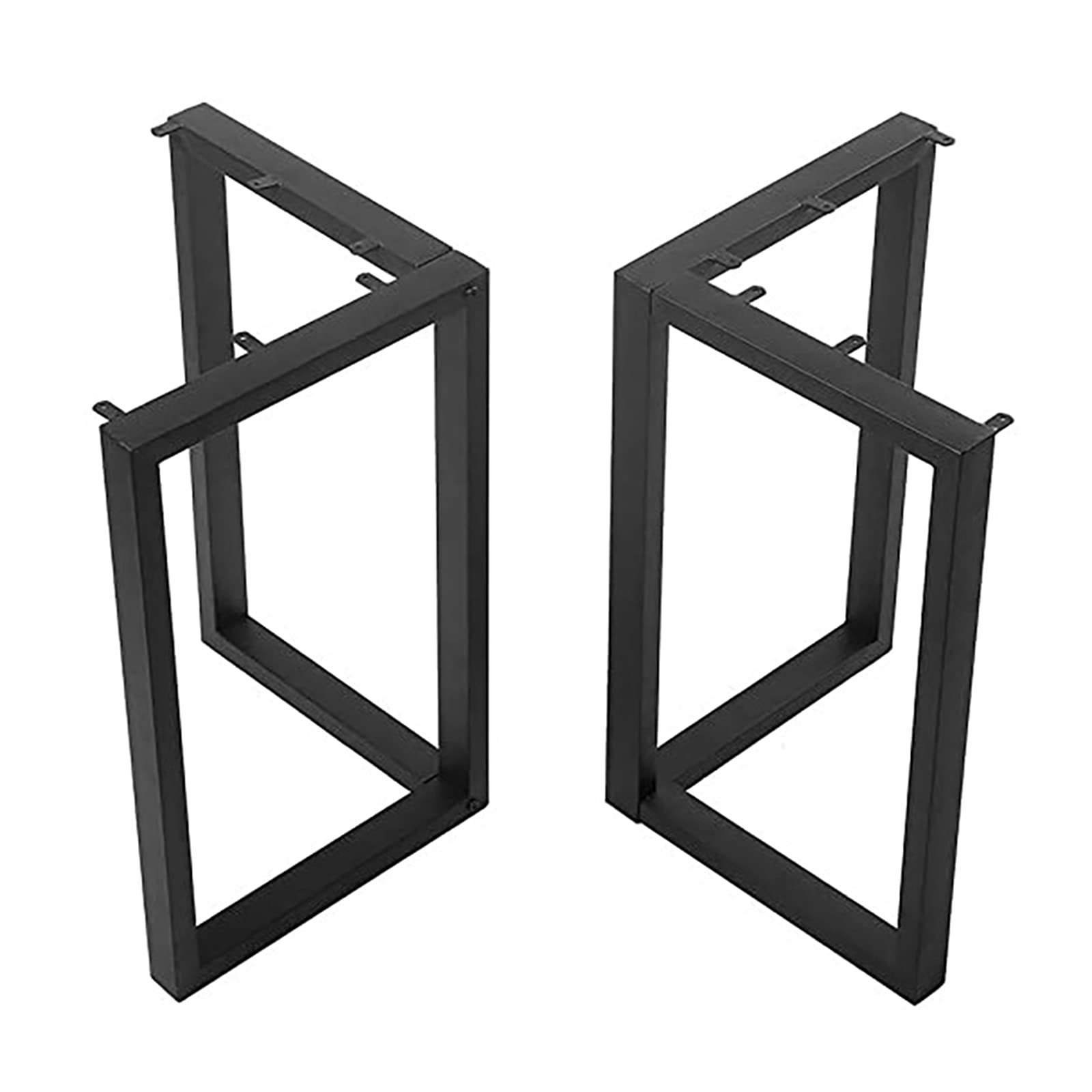 TBVECHI 2 Pack Black Metal Table Legs - Heavy Duty Cast Iron Square Tube Furniture Legs for Coffee Tables, Dining Tables, Desks & DIY Projects - Sturdy & Durable Home Decor Support