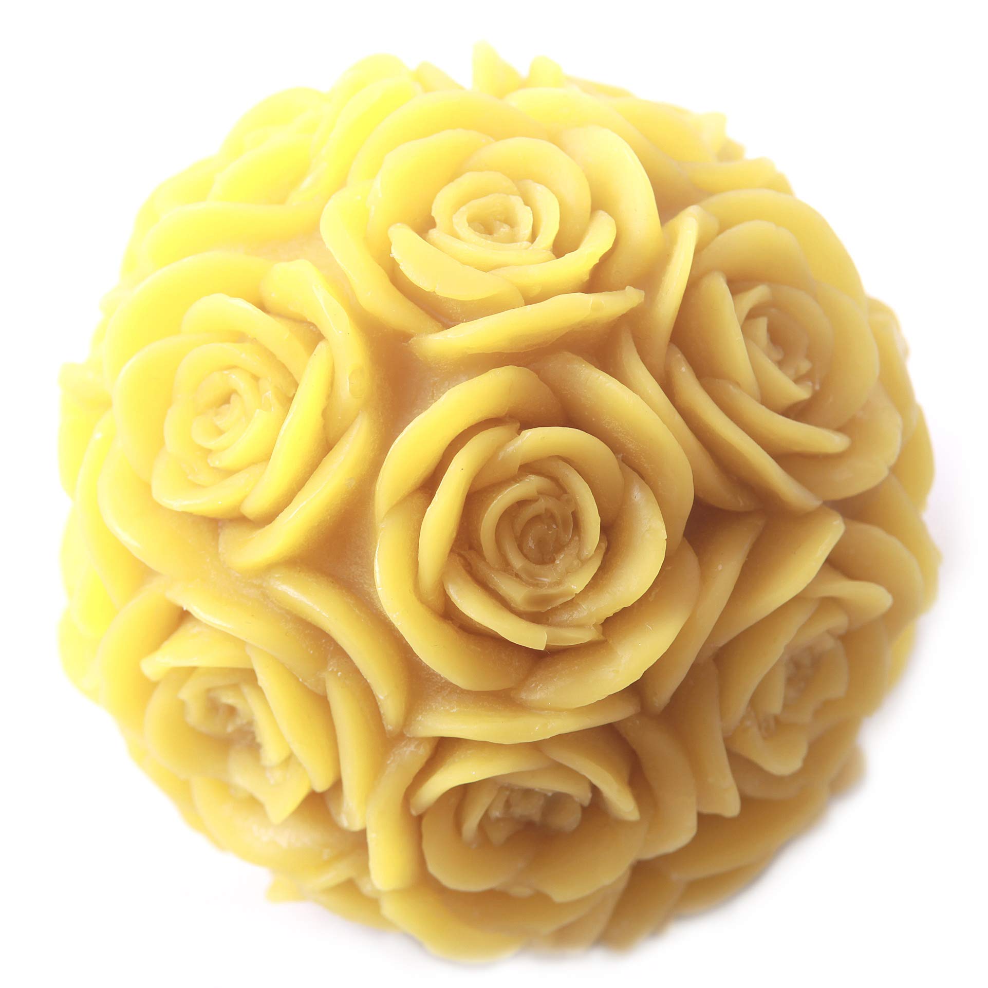 Premium Silicone Rose Orb Mold 4.3 x 3.5 x 3.5 Inch for DIY Candles, Soaps, Resin Crafts - Perfect for Wedding Decor, Bath Bombs & Home Fragrance Projects