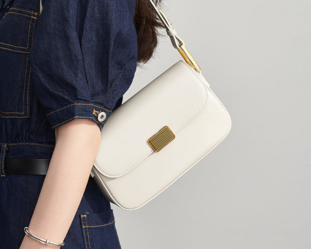 Genuine Leather Crossbody Shoulder Bag for Women - Stylish Tote & Underarm Purse - Perfect for Work, Travel & Everyday Use