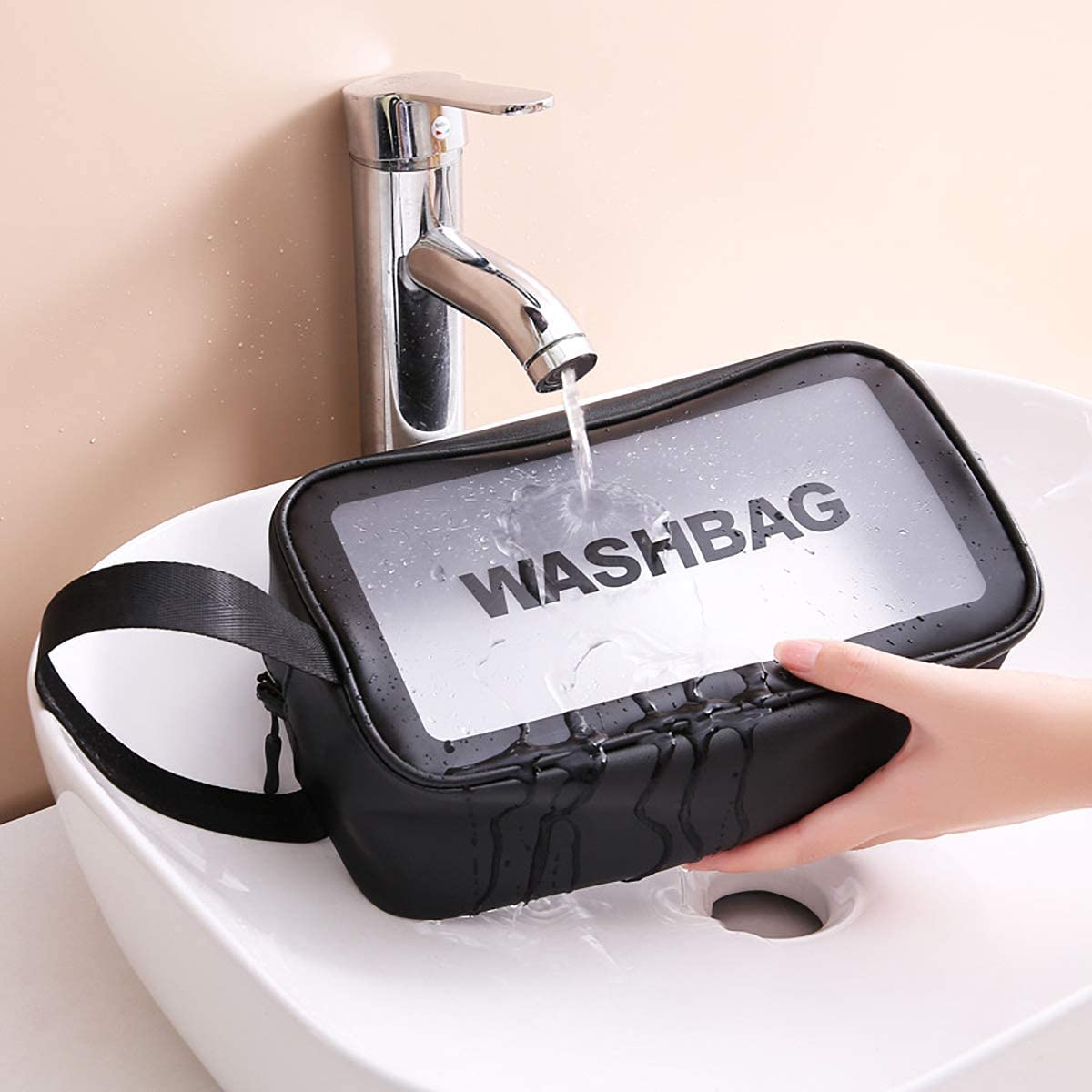 Multipurpose Cosmetic Organizer Bag for Women & Girls - Travel Makeup Pouch Set of 3 (Black) | Perfect for Travel, Gym, and Daily Essentials Storage