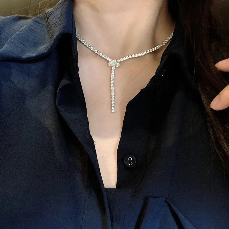 18K White Gold 11.2ct Genuine Diamond Choker Necklace for Women - Luxury Wedding Jewelry, Anniversary Gift & Formal Party Accessory