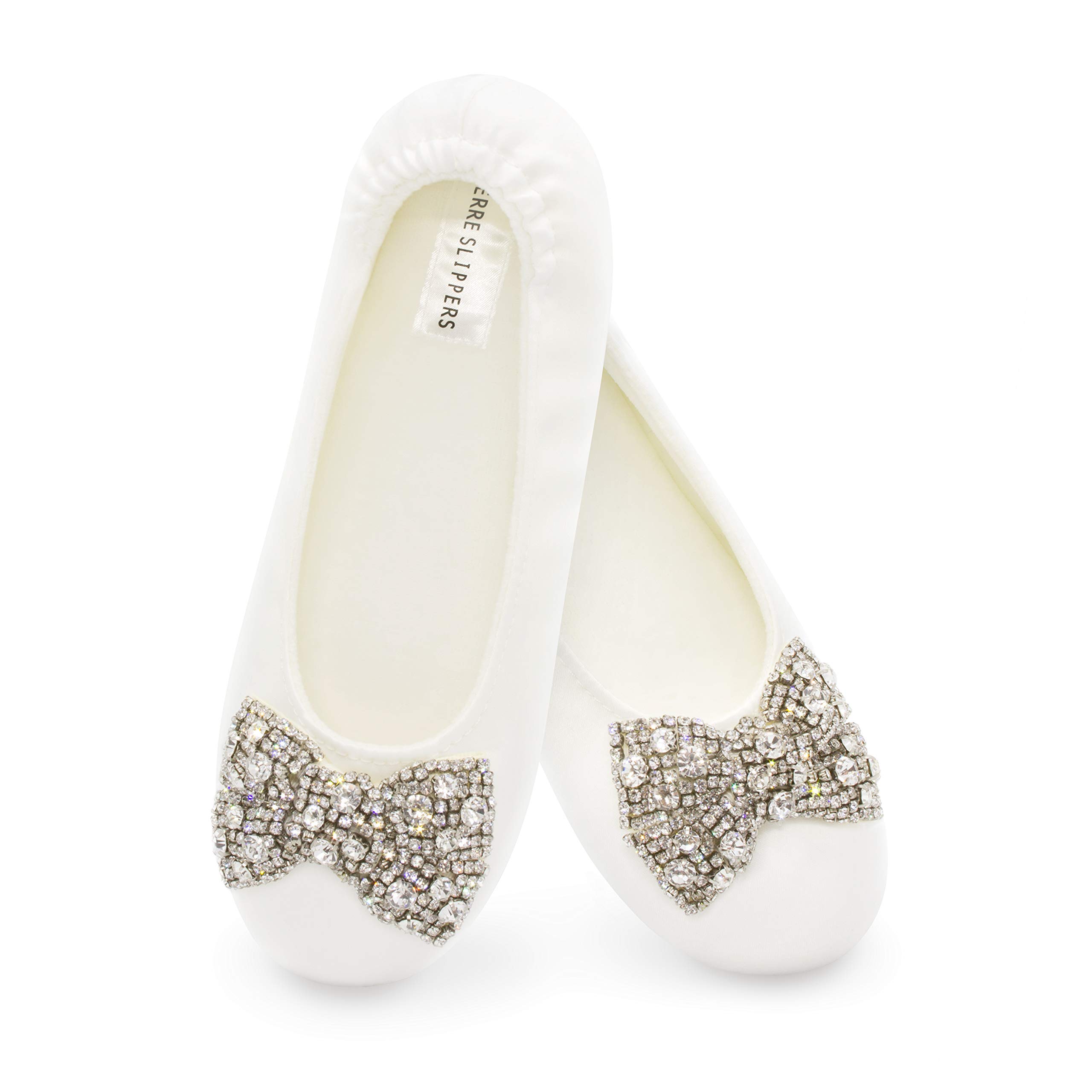 Bridal Satin Slippers for Women - Comfortable Wedding Dance Shoes for Bride - Perfect for Wedding Ceremony, Reception & First Dance