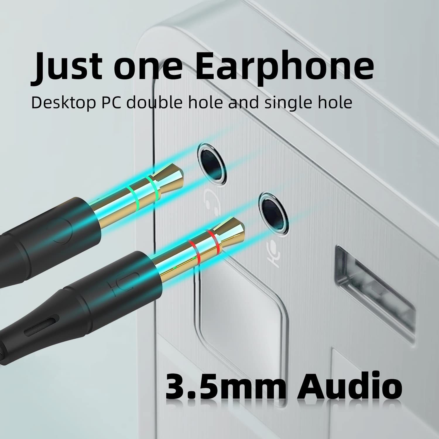 3.5mm Headphone Splitter Adapter - 3-in-1 Stereo Y Cable (Male to 2 Female & Female to 2 Male) for Gaming, Music & Movies - Compatible with PS4, Xbox, iPhone, Android, PC, Laptop, Tablet & Headphones