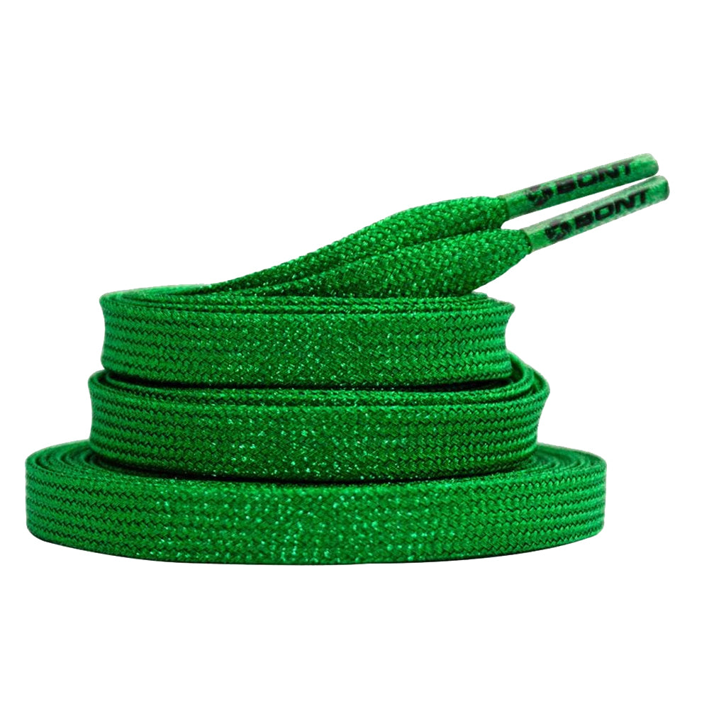 Bont Shimmer Waxed Lace Tinkerbell Green 8mm Roller Skating Laces - Perfect for Artistic Skating, Derby & Outdoor Roller Skates