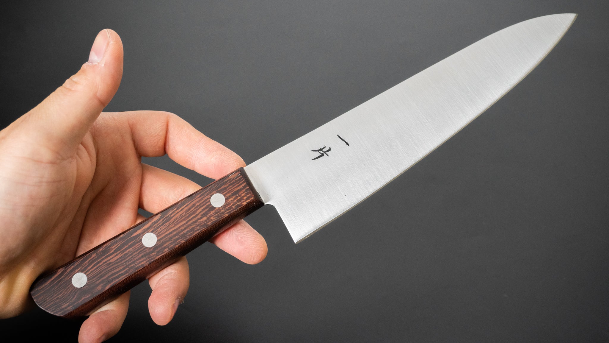 Hitohira Vintage SK Gyuto 180mm Japanese Chef Knife - Tagayasan Wood Handle (No Bolster) - Perfect for Sushi, Meat Slicing & Precision Cooking