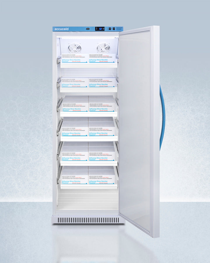 Accucold 12 Cu.Ft. Medical Upright Vaccine Refrigerator with 4 Removable Glass Shelves & Digital Temperature Control - Perfect for Pharmacies, Clinics, and Vaccine Storage (Model ARS12PVDR)