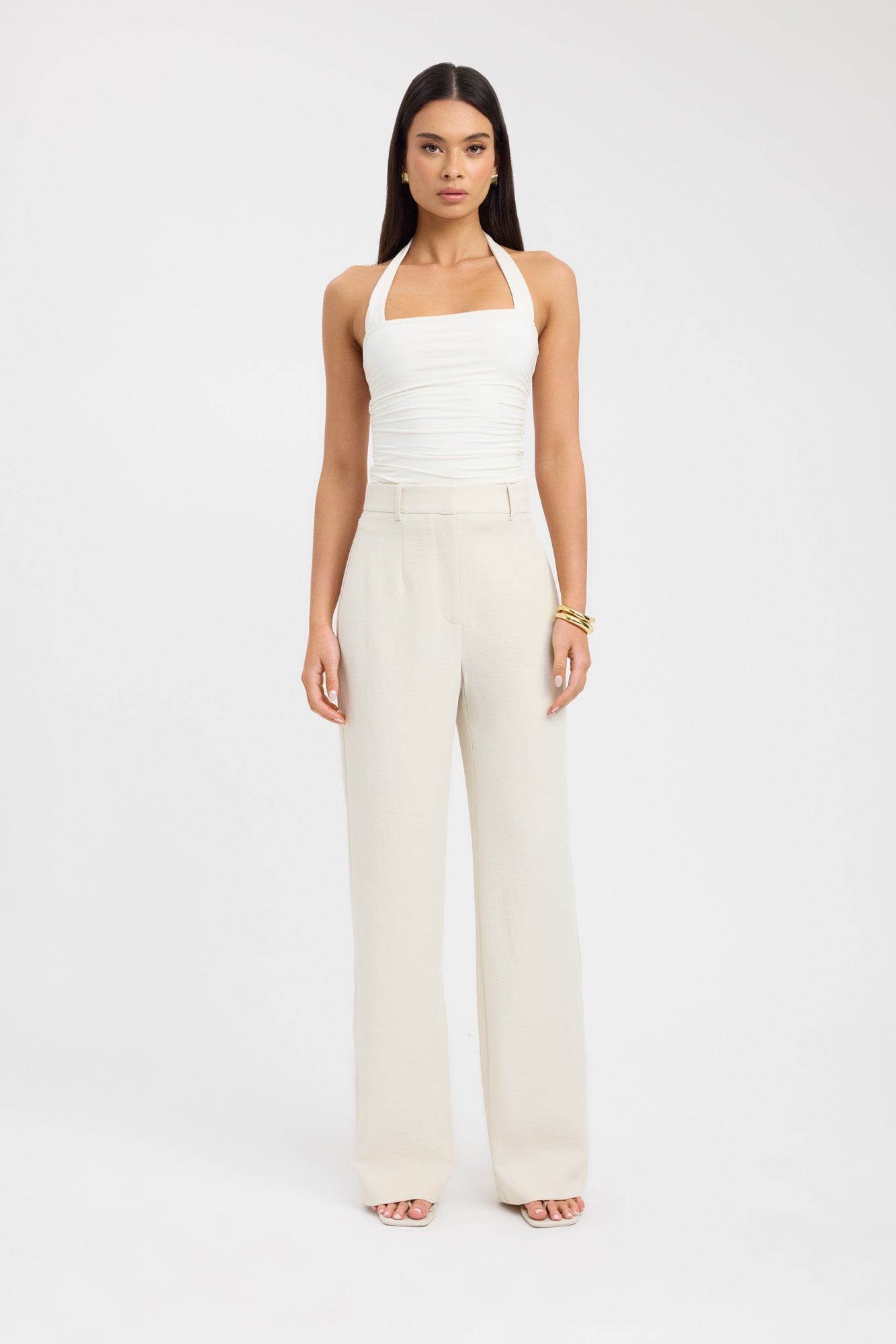 Ariel Straight Leg Pants for Women - High Waist Comfortable Office Trousers - Perfect for Business Casual & Workwear Outfits