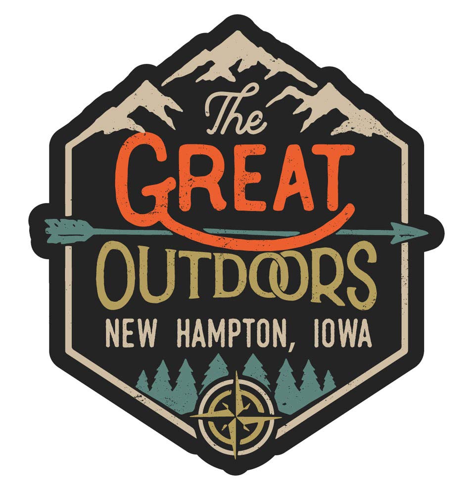 New Hampton Iowa The Great Outdoors Design 4-Inch Fridge Magnet - Collectible Souvenir for Refrigerators, Lockers & Metal Surfaces - Perfect for Home, Office & Travel Decor