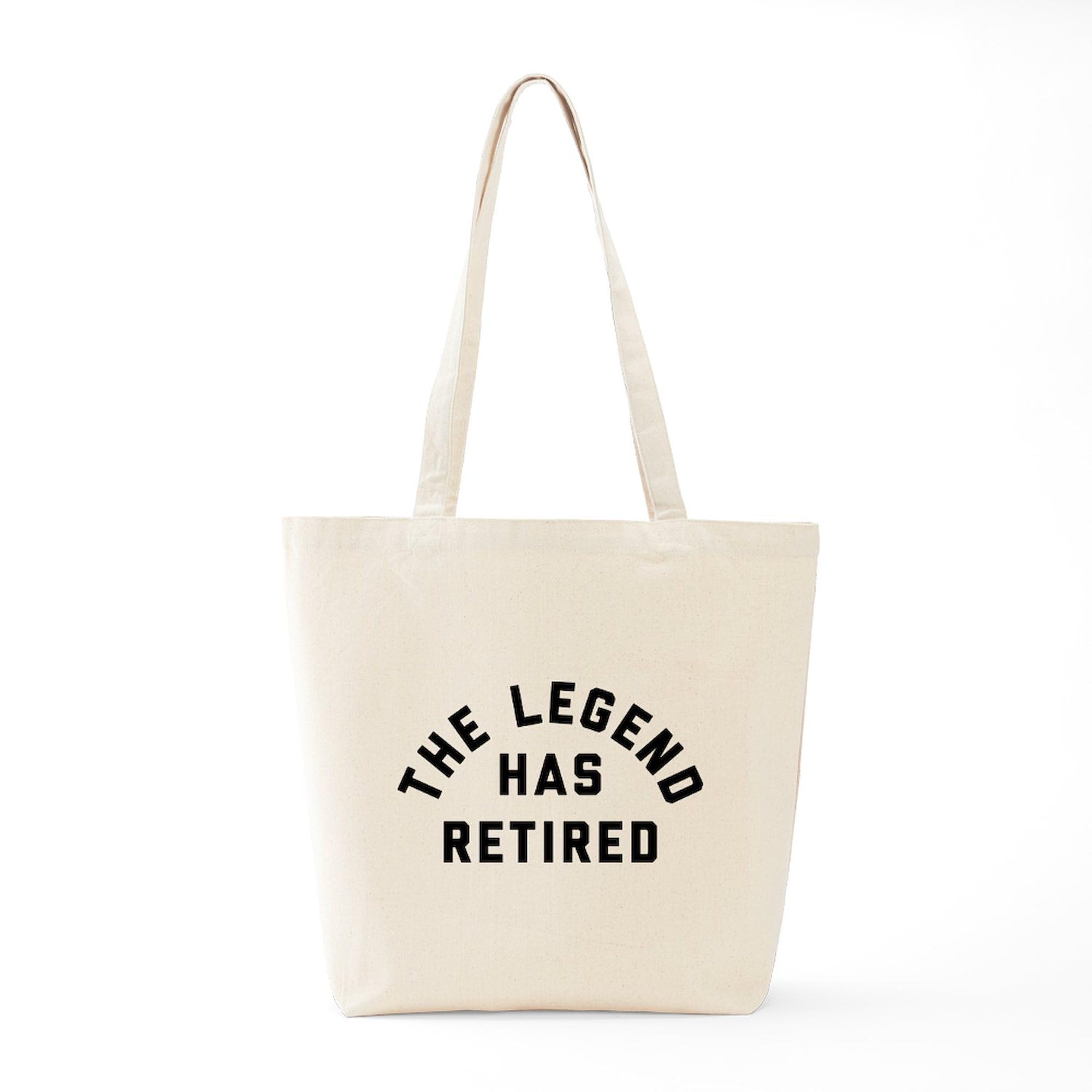 The Legend Has Retired Tote Bag - Natural Canvas Reusable Shopping Bag for Groceries, Beach & Everyday Use | Eco-Friendly & Durable