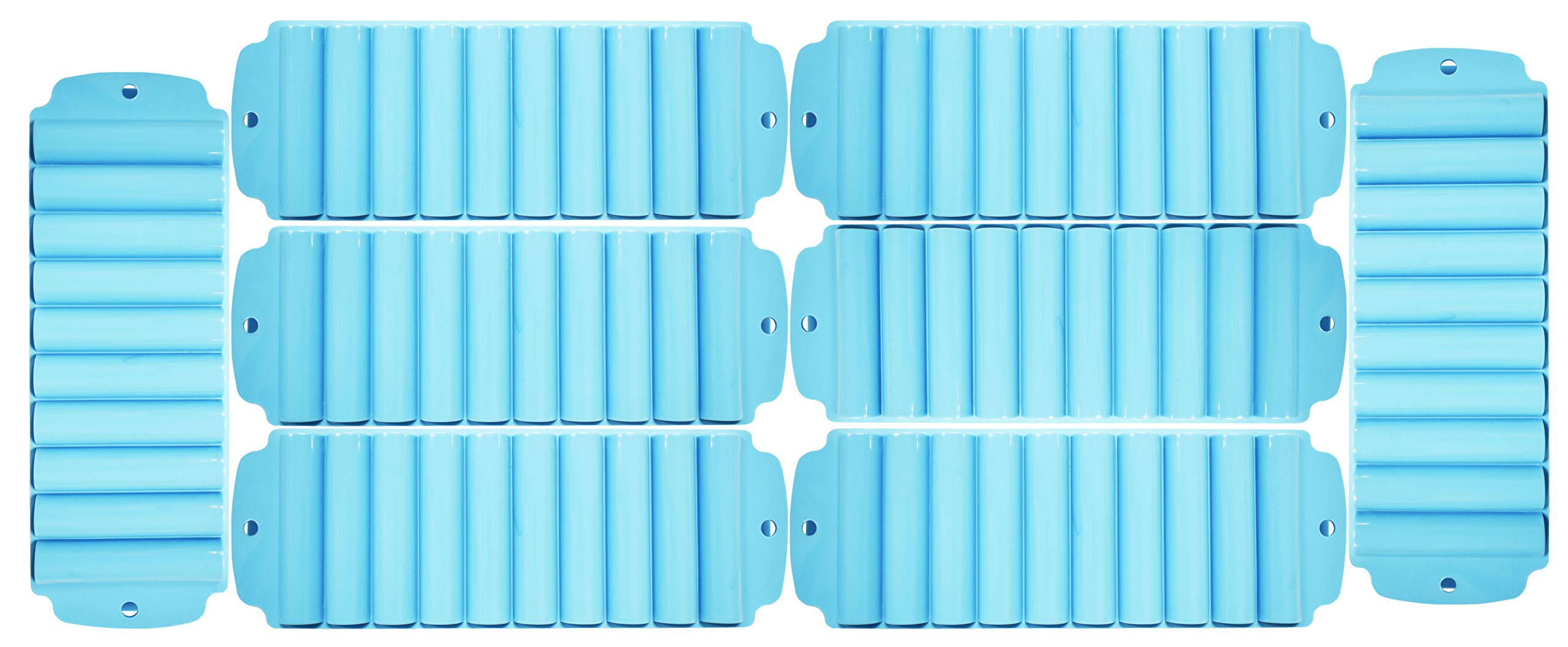 8-Piece Ice Roll Tray Set for Water Bottles, Bars, and Beverages - Perfect for Sports Drinks, Soda, and Cocktails - Reusable Silicone Mold for Clear Ice Rolls (Blue) - Great for Parties, BBQs, and Home Bars